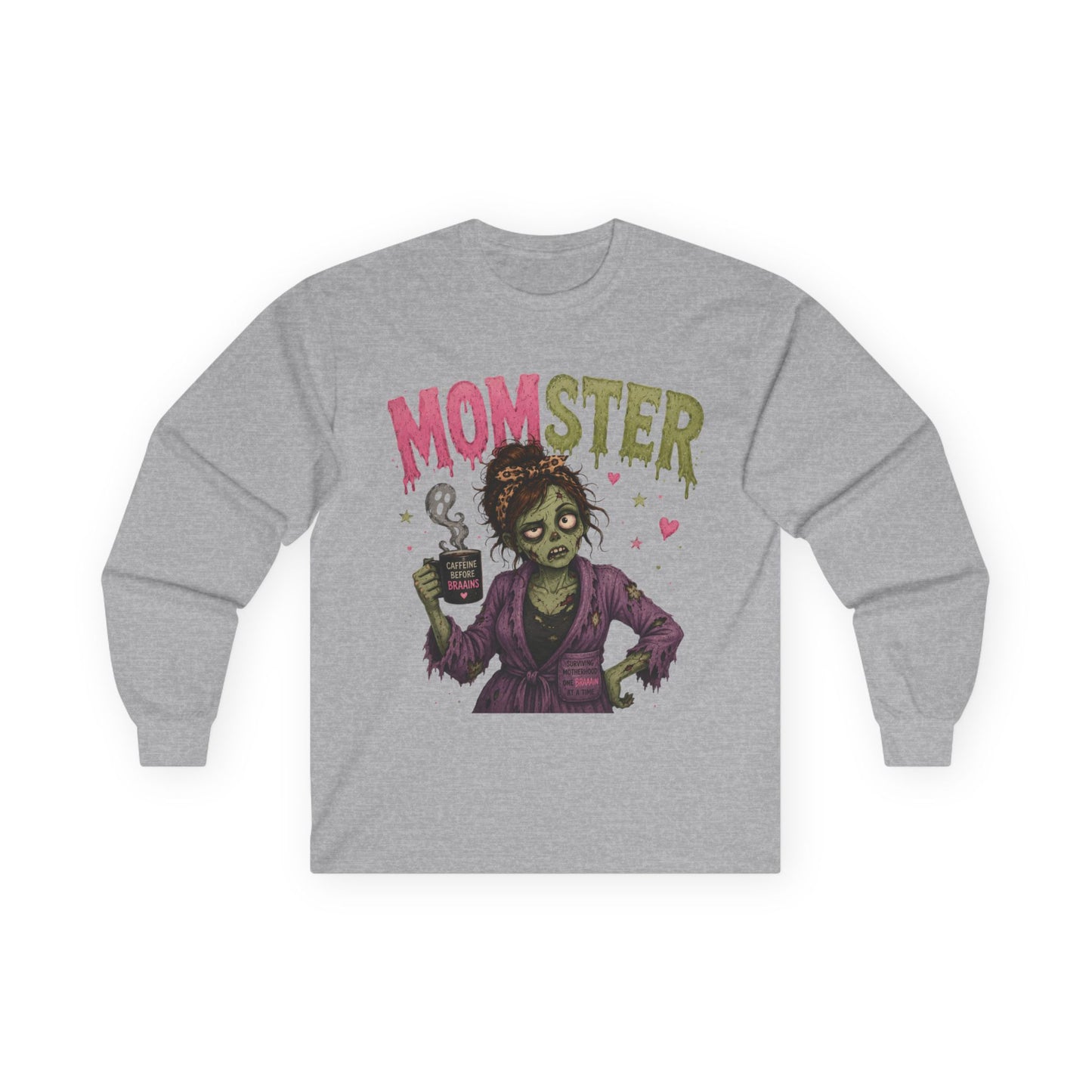 Momster Long Sleeve Tee — Funny Halloween Mom Shirt