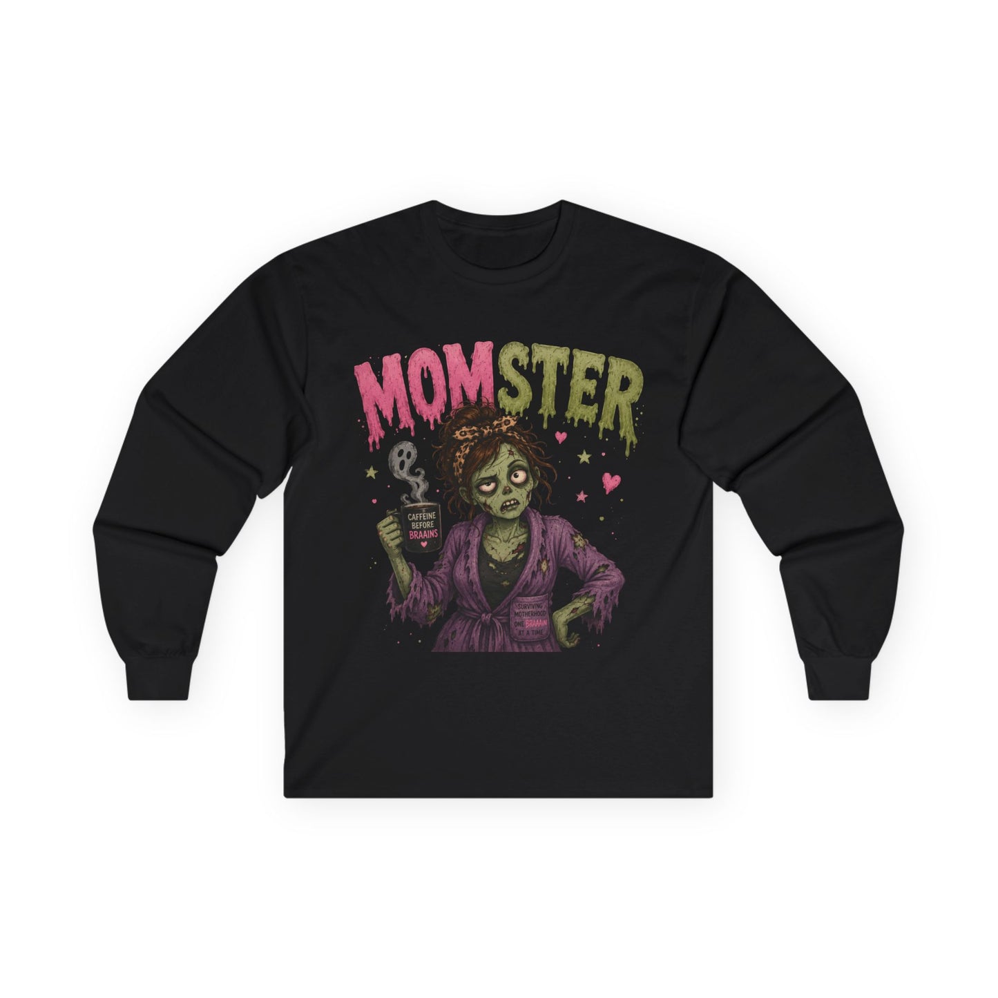 Momster Long Sleeve Tee — Funny Halloween Mom Shirt