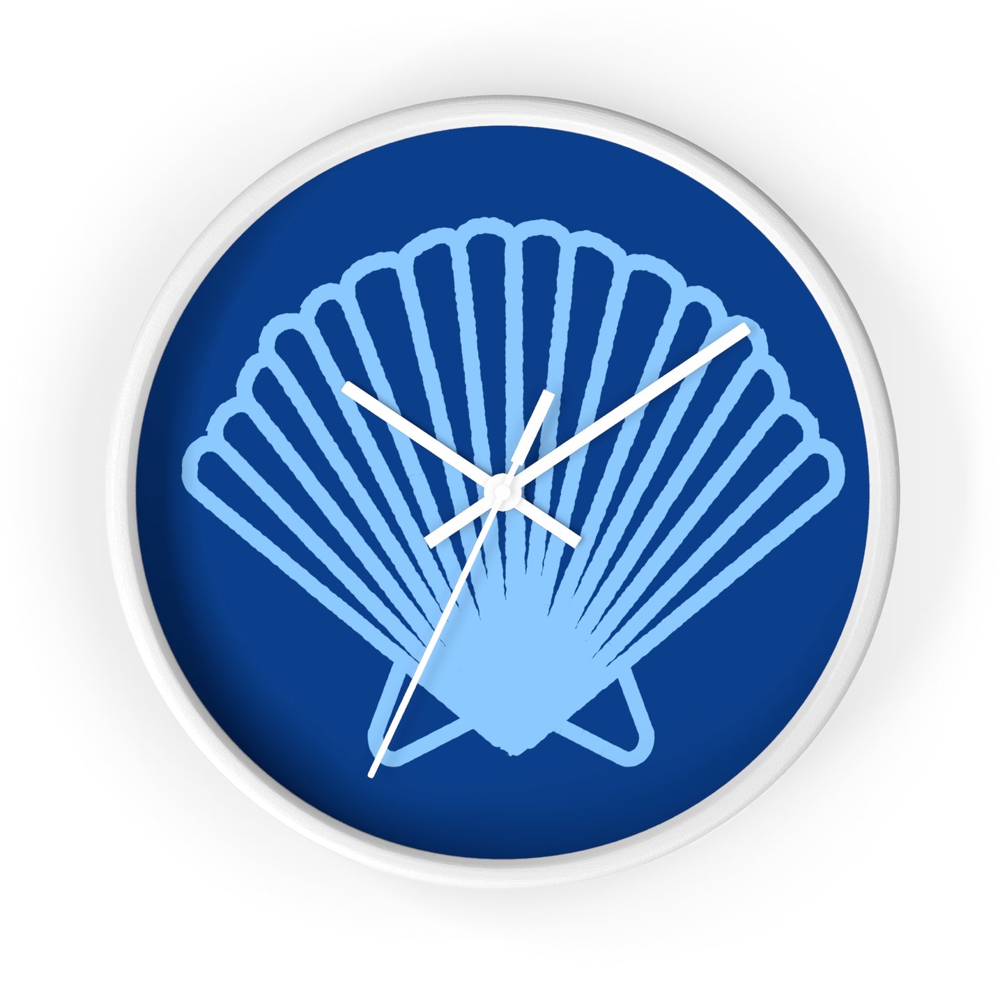 Shell Wall Clock — Coastal Seashell Decorative Wall Clock