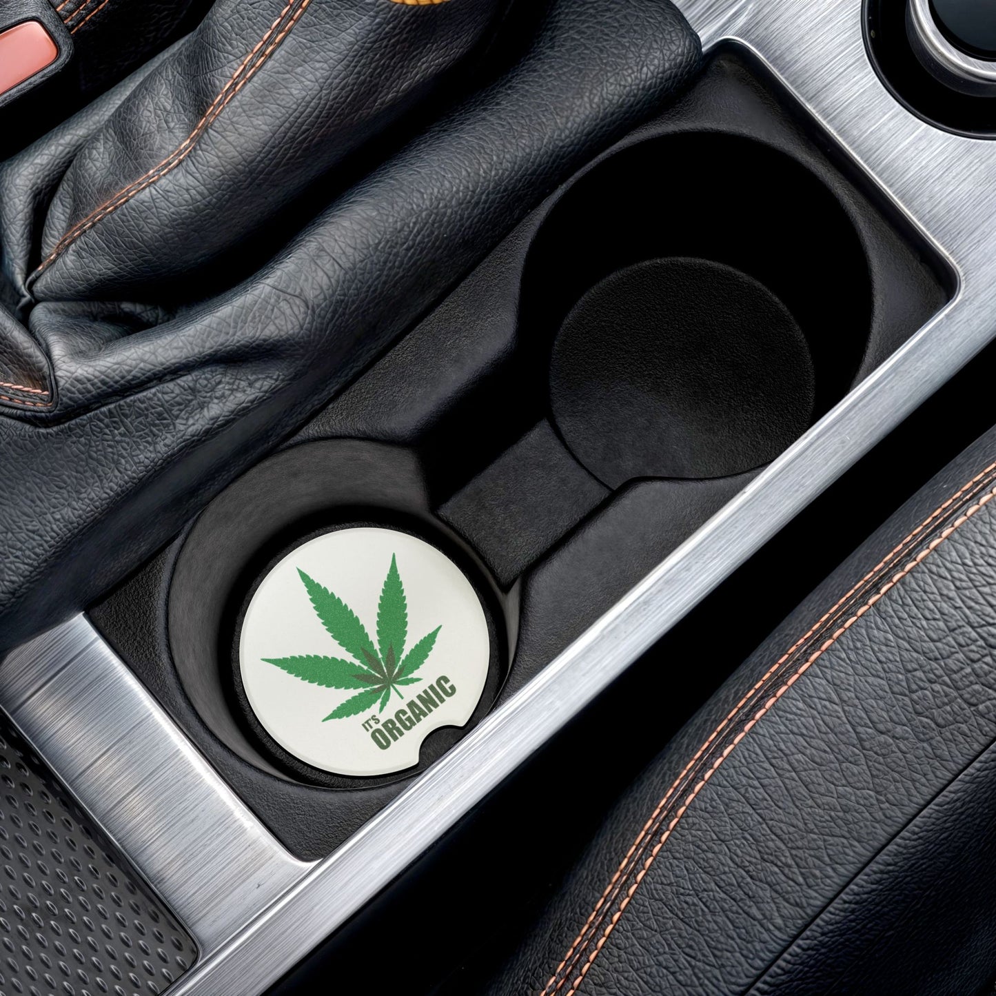 Its organic Soapstone Car Coaster