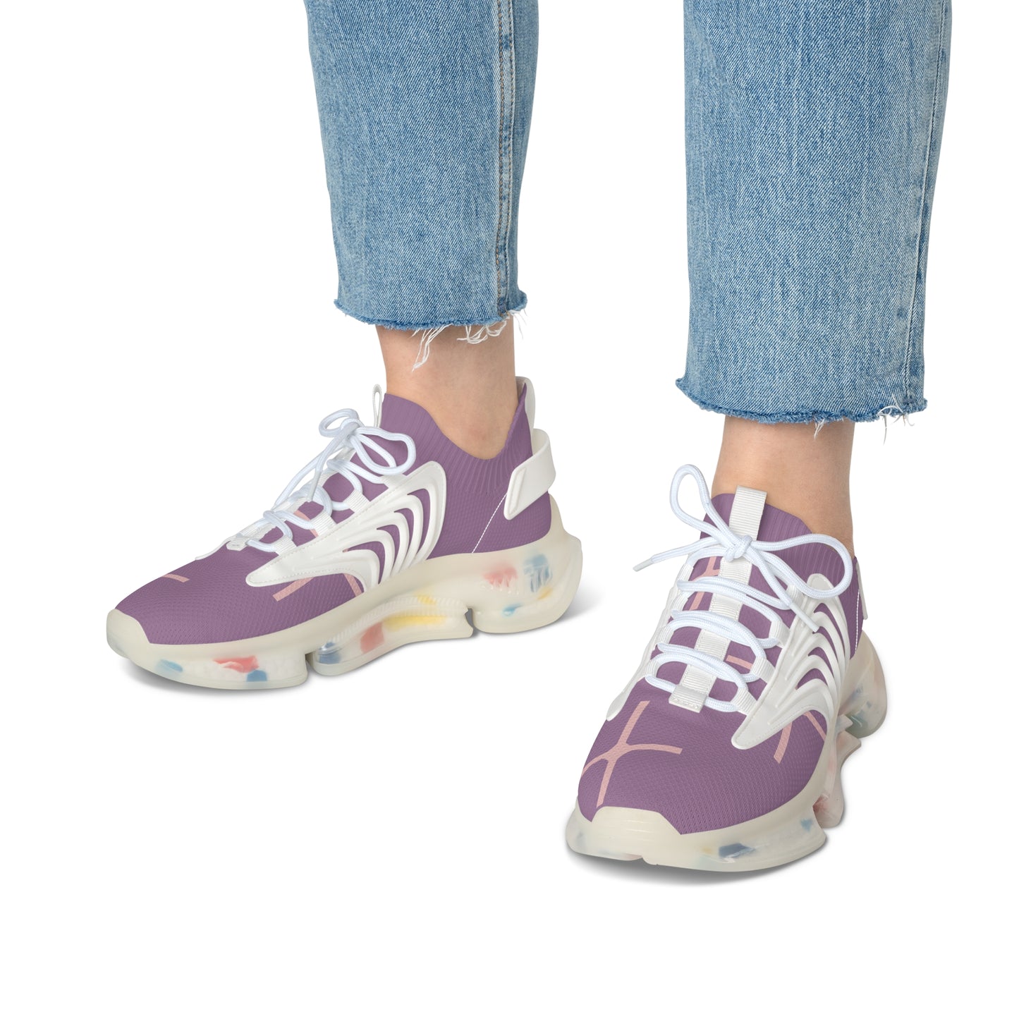 Purple Mesh Women’s Sneakers — Lightweight Athletic Shoes