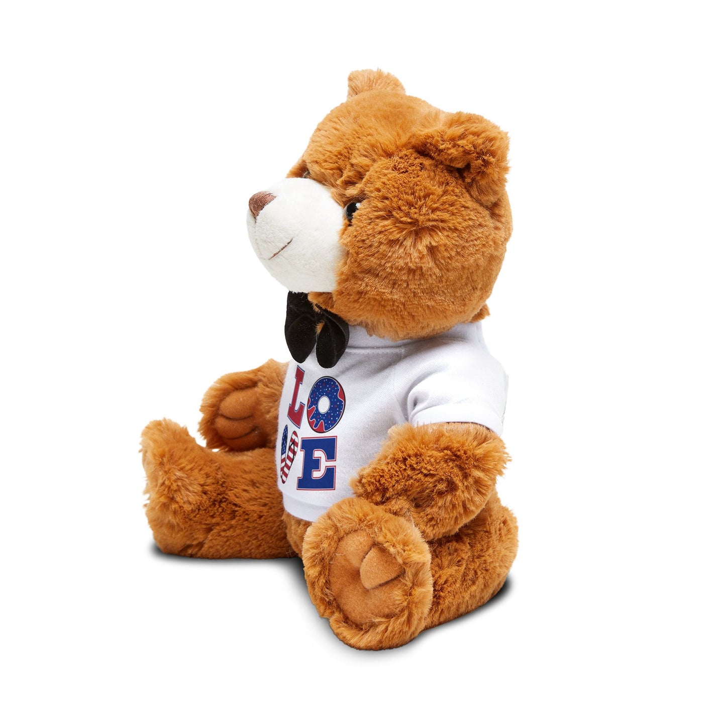 Fourth of July Teddy Bear with T-Shirt, T-Shirt | Patriotic Bear American Flag Design