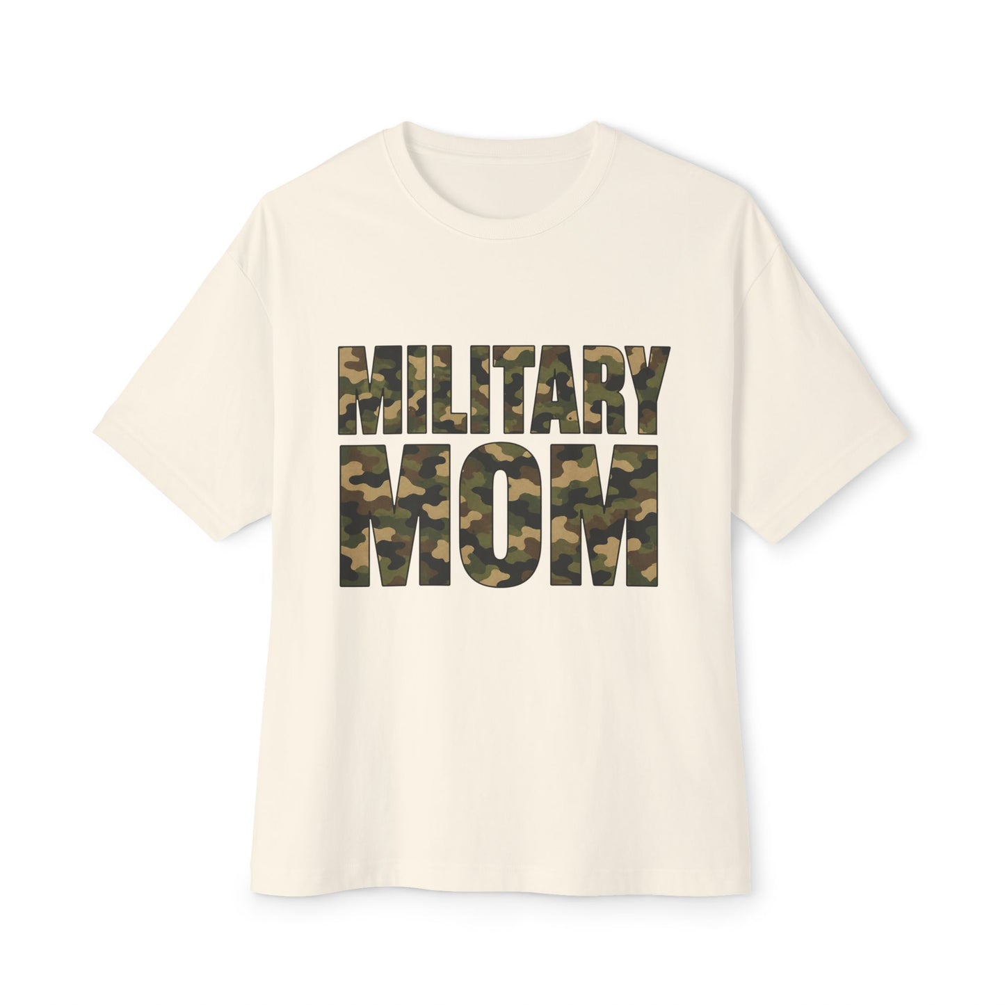 Military Mom T‑Shirt — Unisex Oversized Boxy Tee