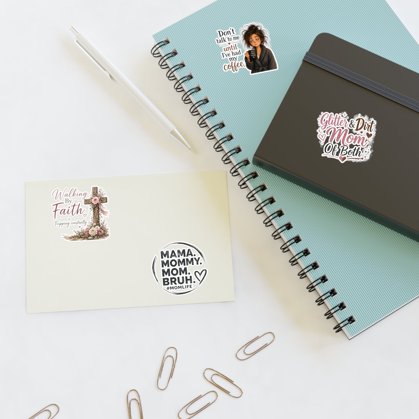 Mom Life Sticker Sheets — Planner & Scrapbook Stickers for Busy Moms