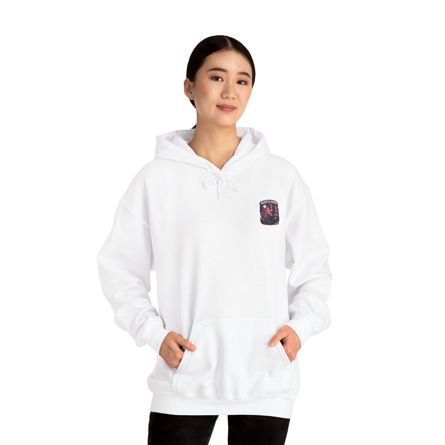 Hustle Hard Hoodie — Motivational Hooded Sweatshirt for Hustler moms
