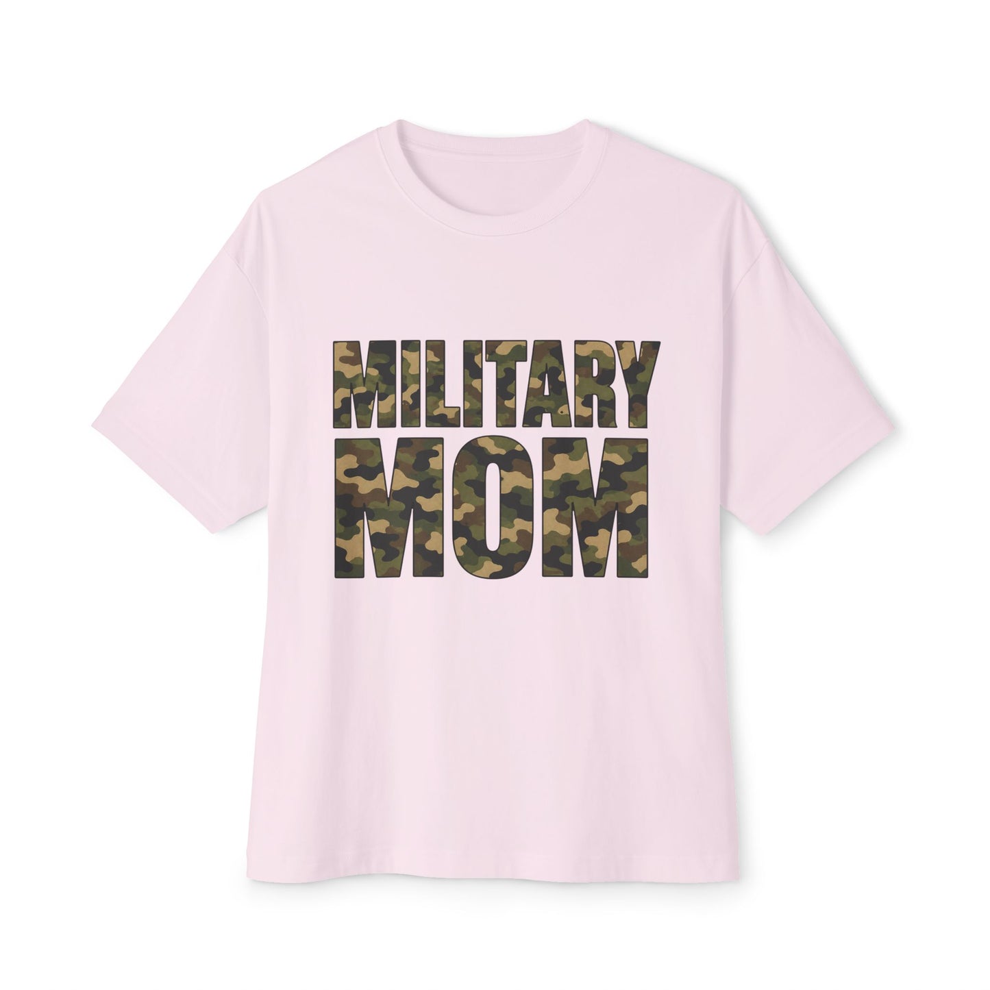Military Mom T‑Shirt — Unisex Oversized Boxy Tee