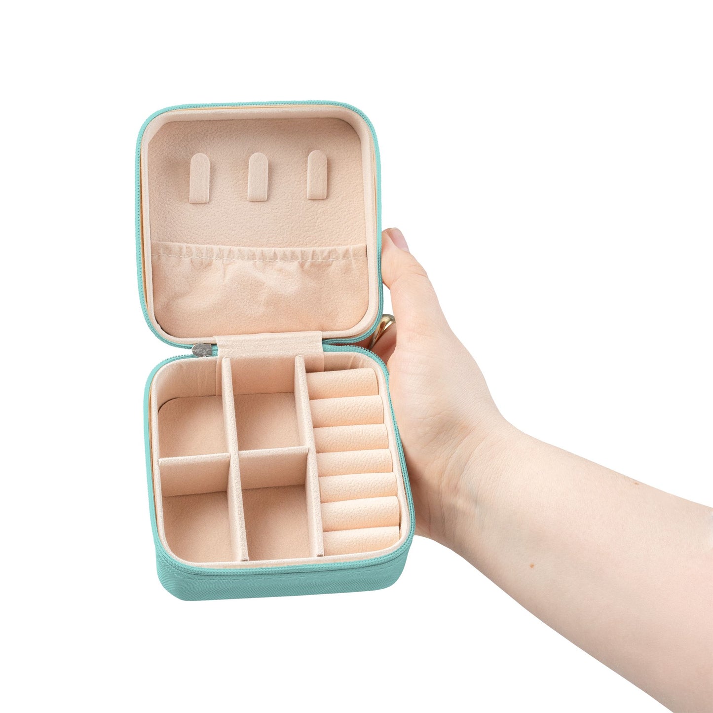Love heart travel jewelry case | compact jewelry travel case, earring ring organizer
