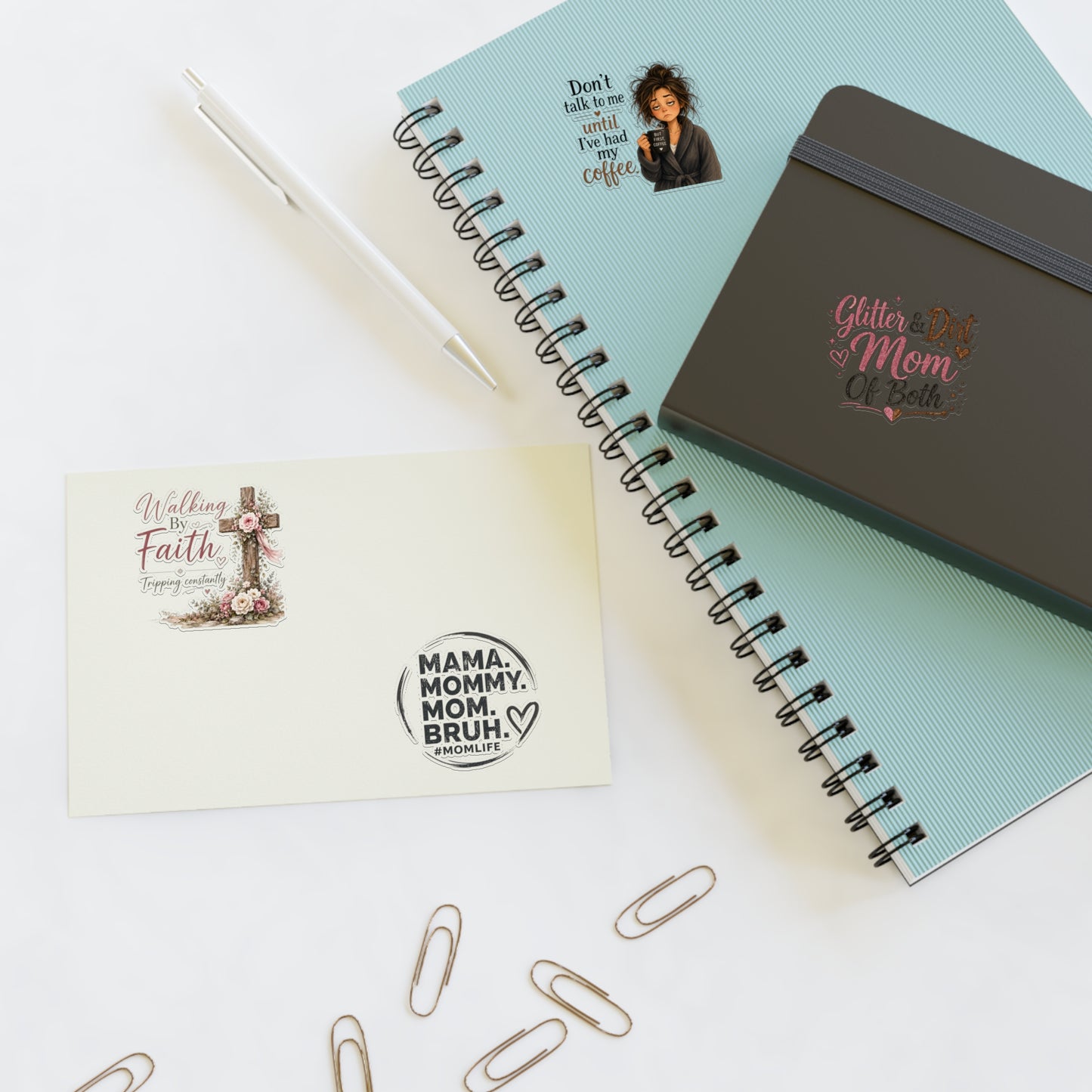 Mom Life Sticker Sheets — Planner & Scrapbook Stickers for Busy Moms