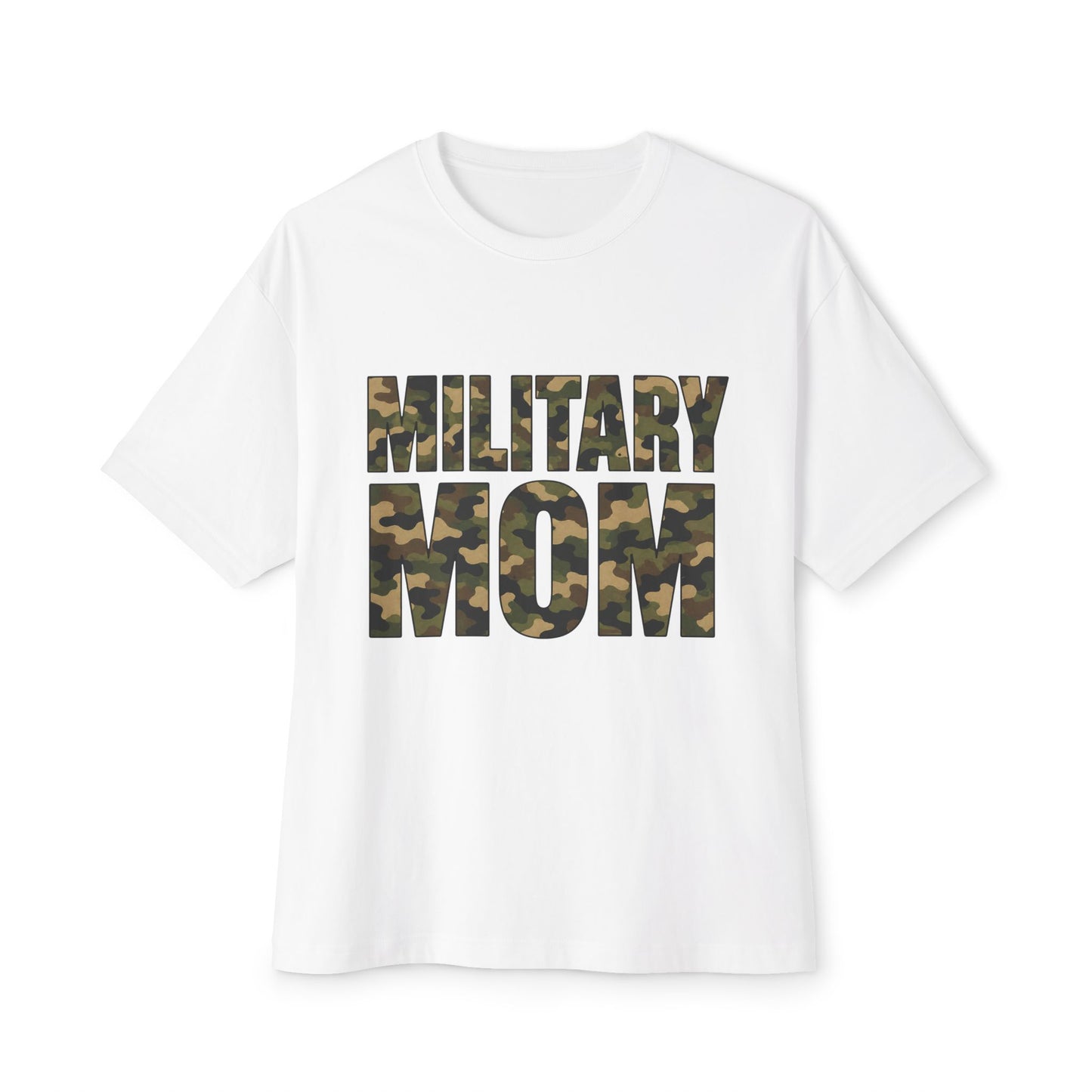 Military Mom T‑Shirt — Unisex Oversized Boxy Tee