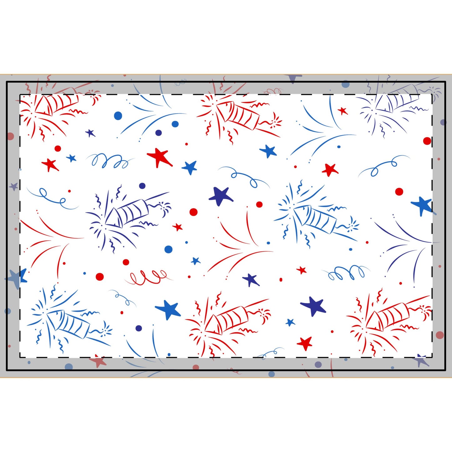 Fireworks Celebration Large Serving Tray | Sparkler Party Decor
