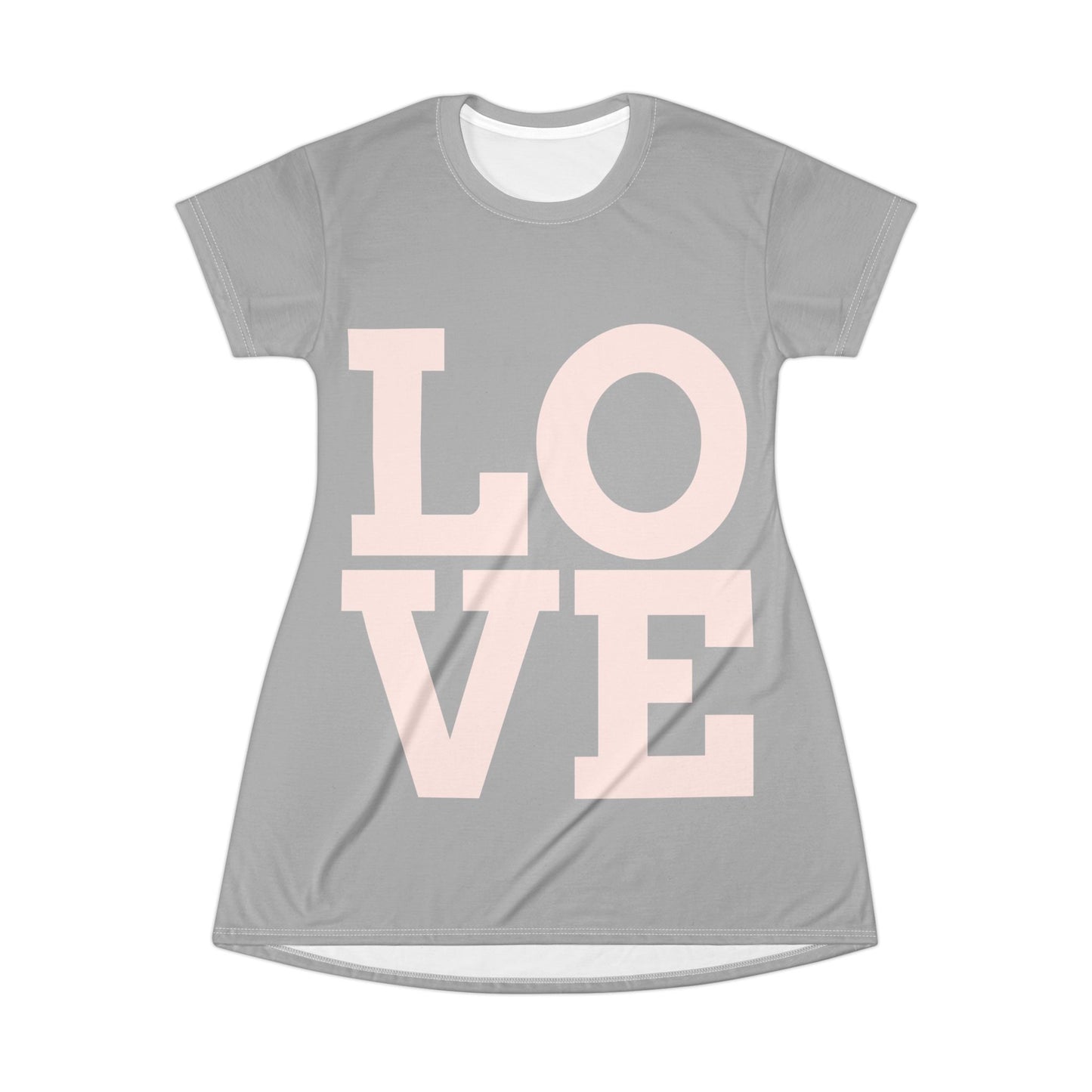 LOVE T-Shirt Dress — Women's Casual Graphic Tee Dress