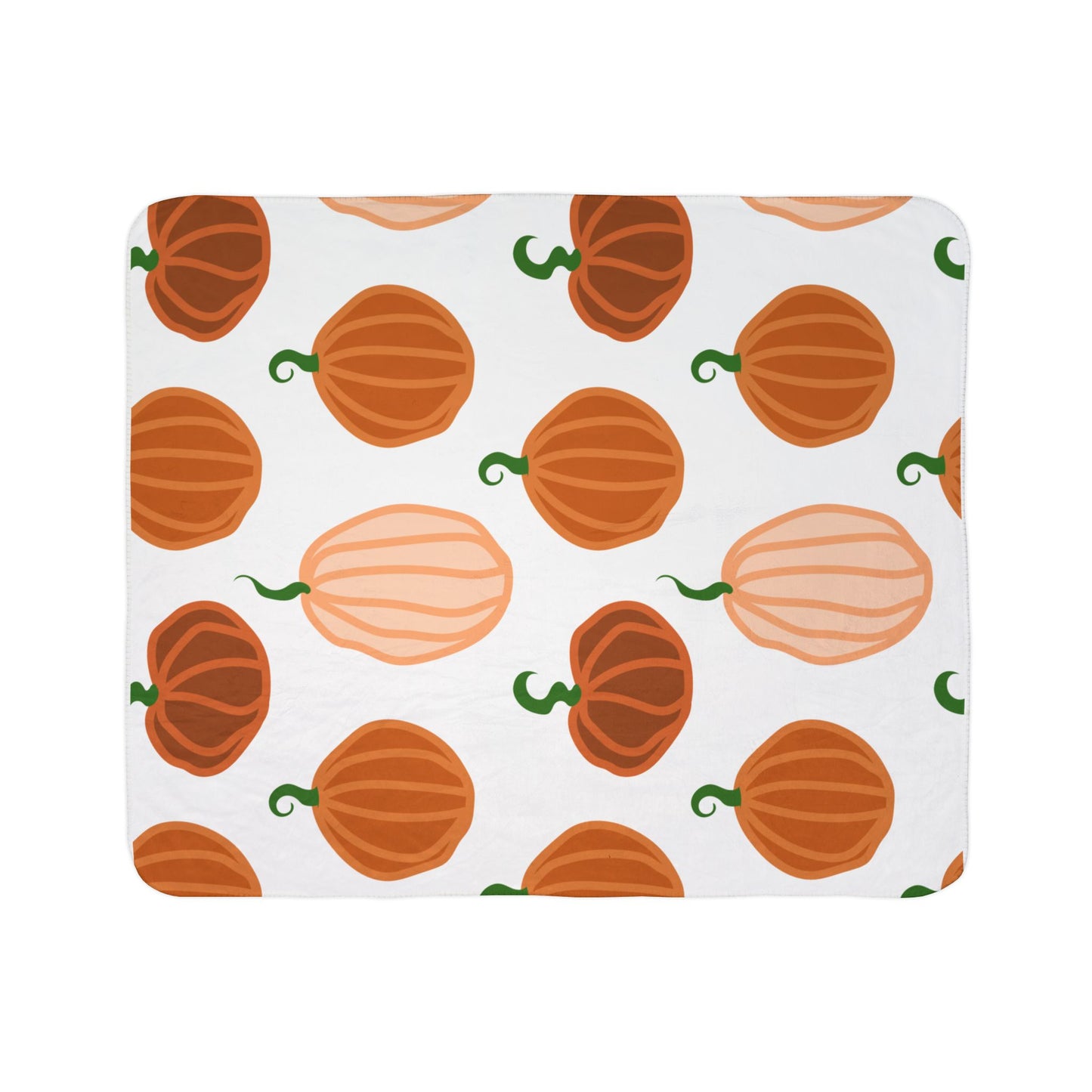 Pumpkin Fleece Sherpa Blanket