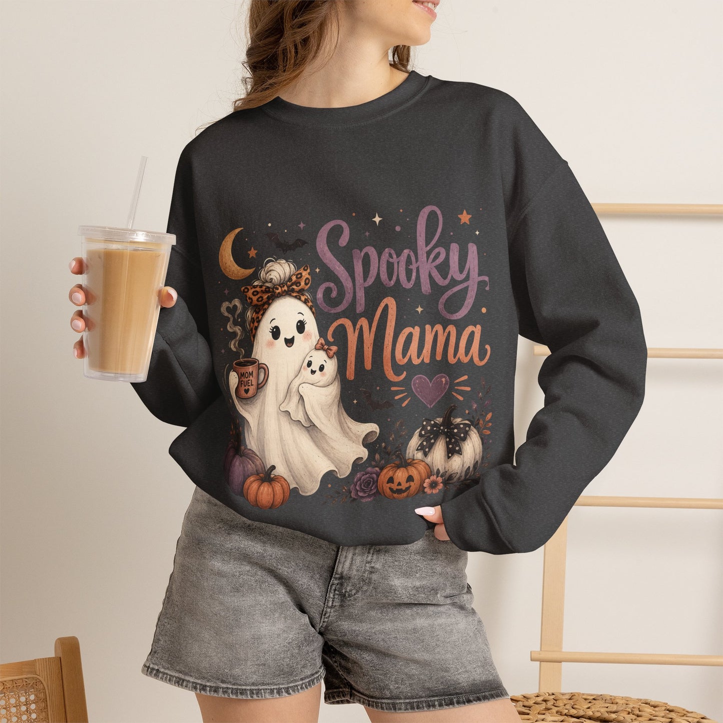 Spooky Mama Sweatshirt — Halloween Mom Crewneck