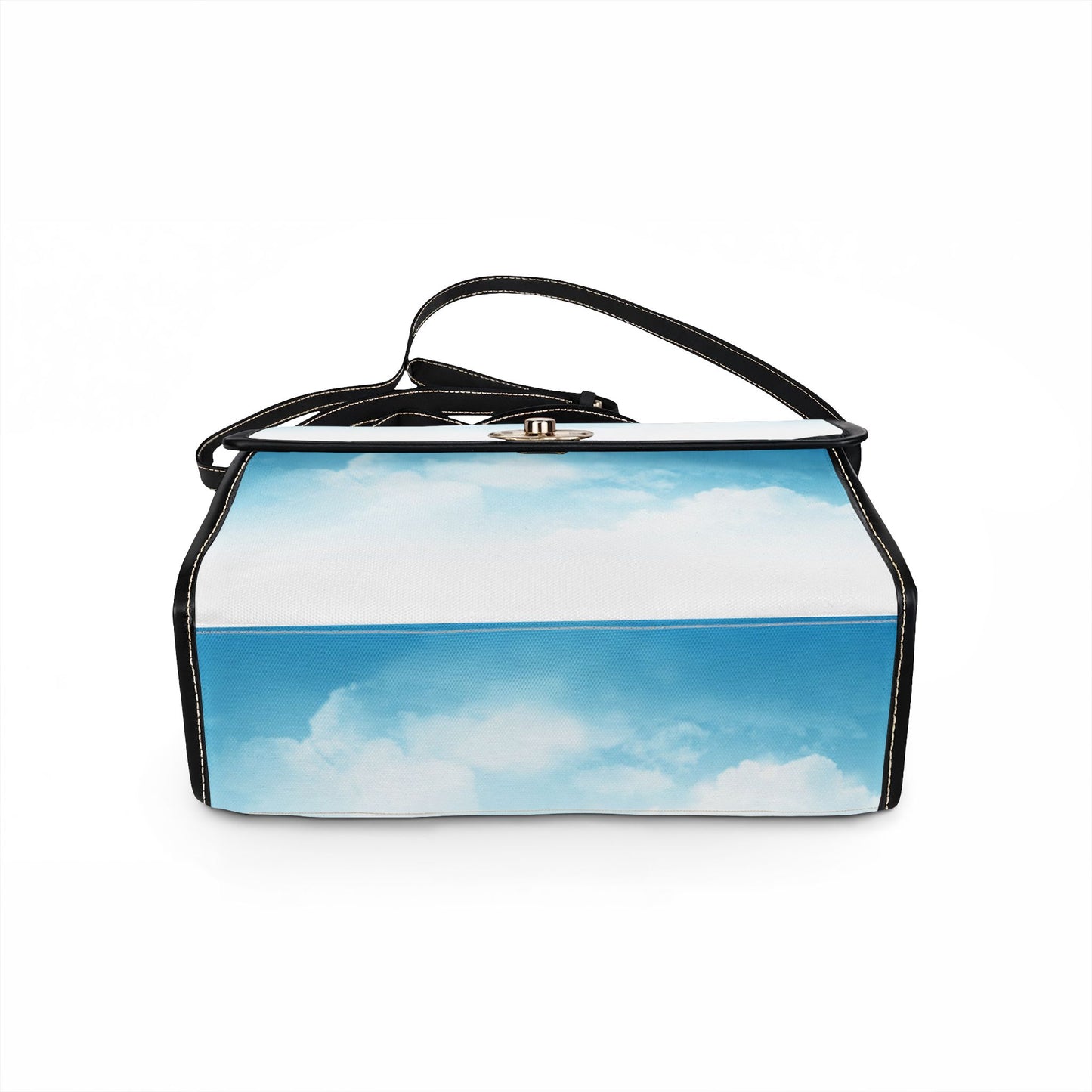 Sky Cloud Print Canvas Bag — Waterproof Shoulder Tote