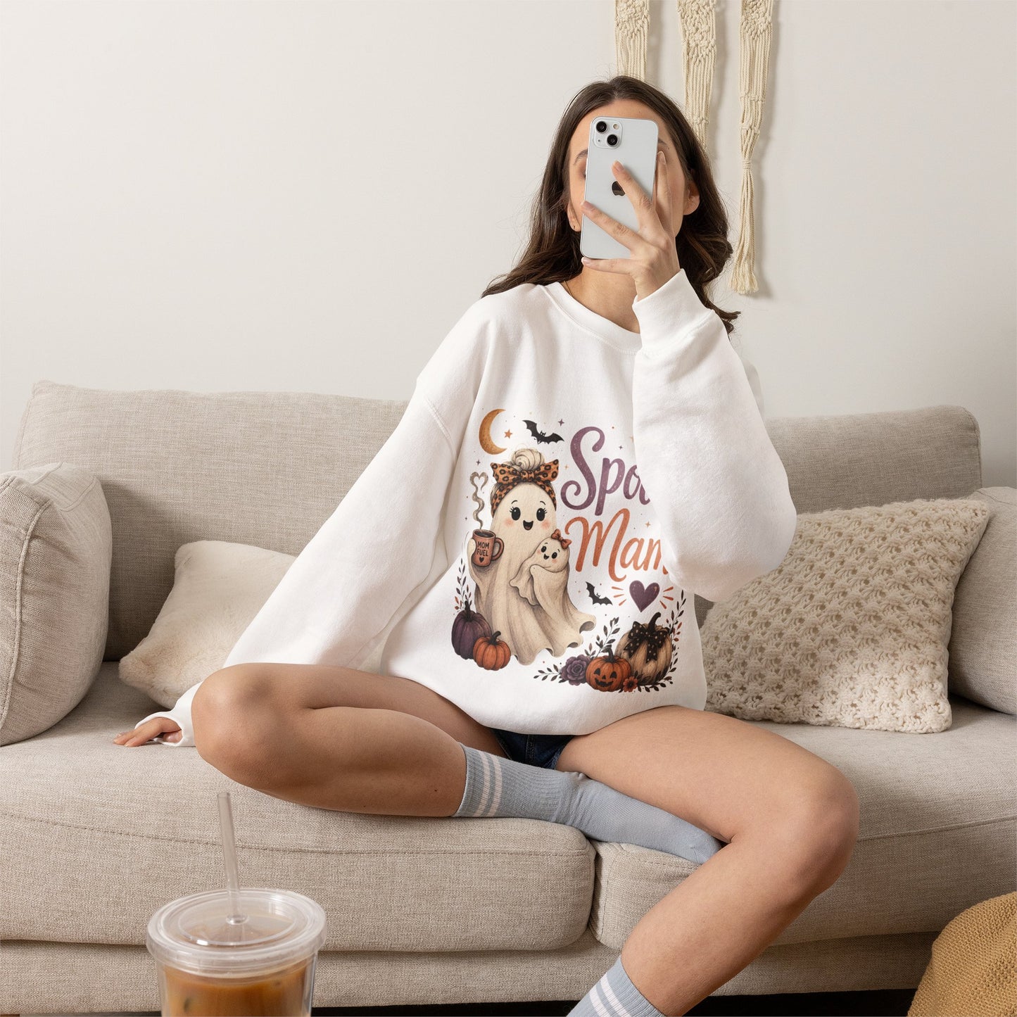 Spooky Mama Sweatshirt — Halloween Mom Crewneck