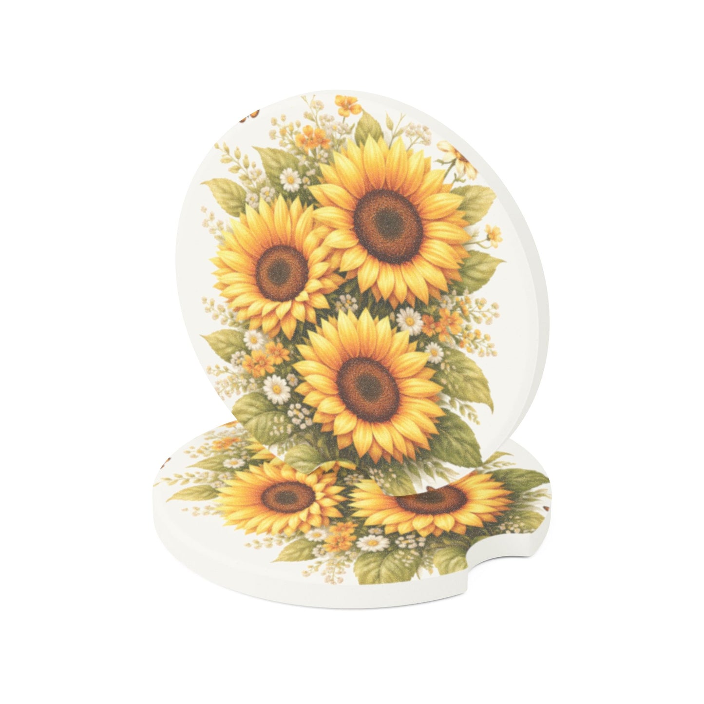 Sunflower Soapstone Car Coaster