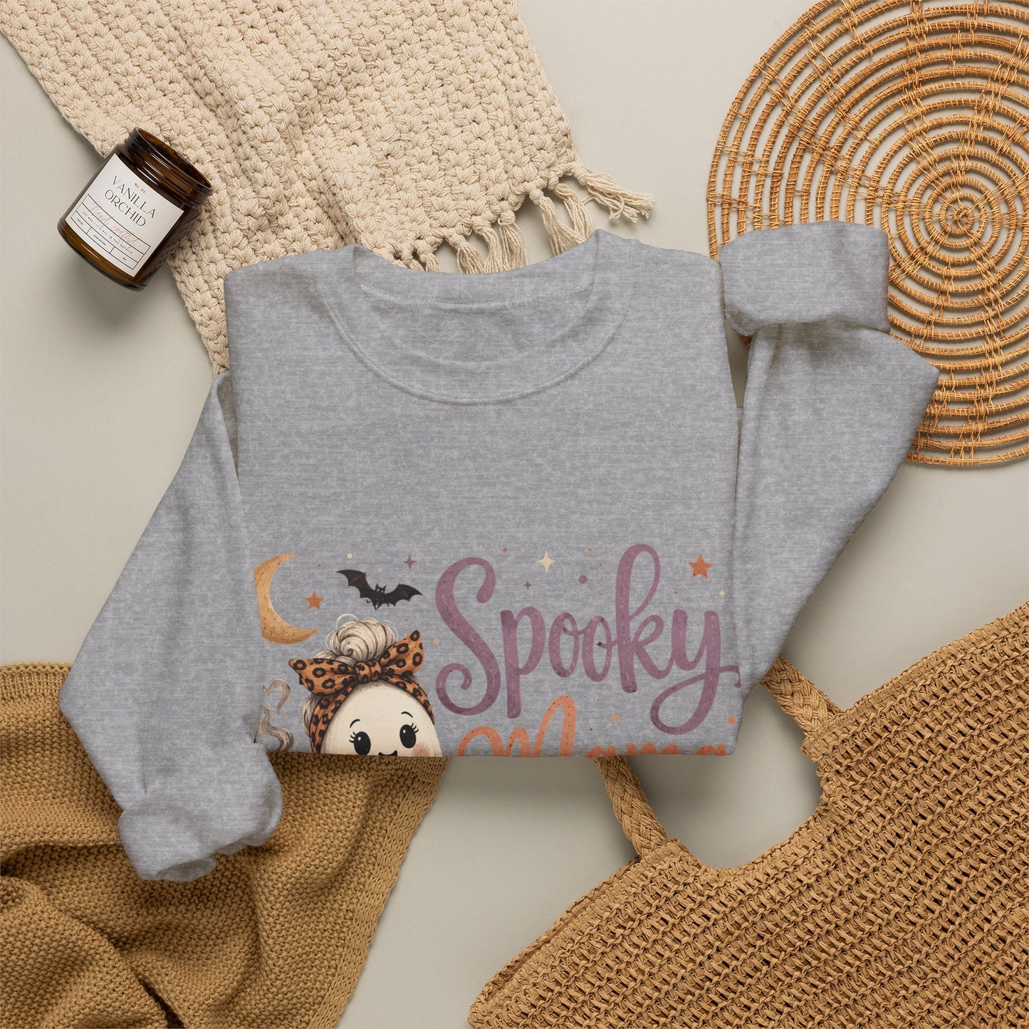 Spooky Mama Sweatshirt — Halloween Mom Crewneck