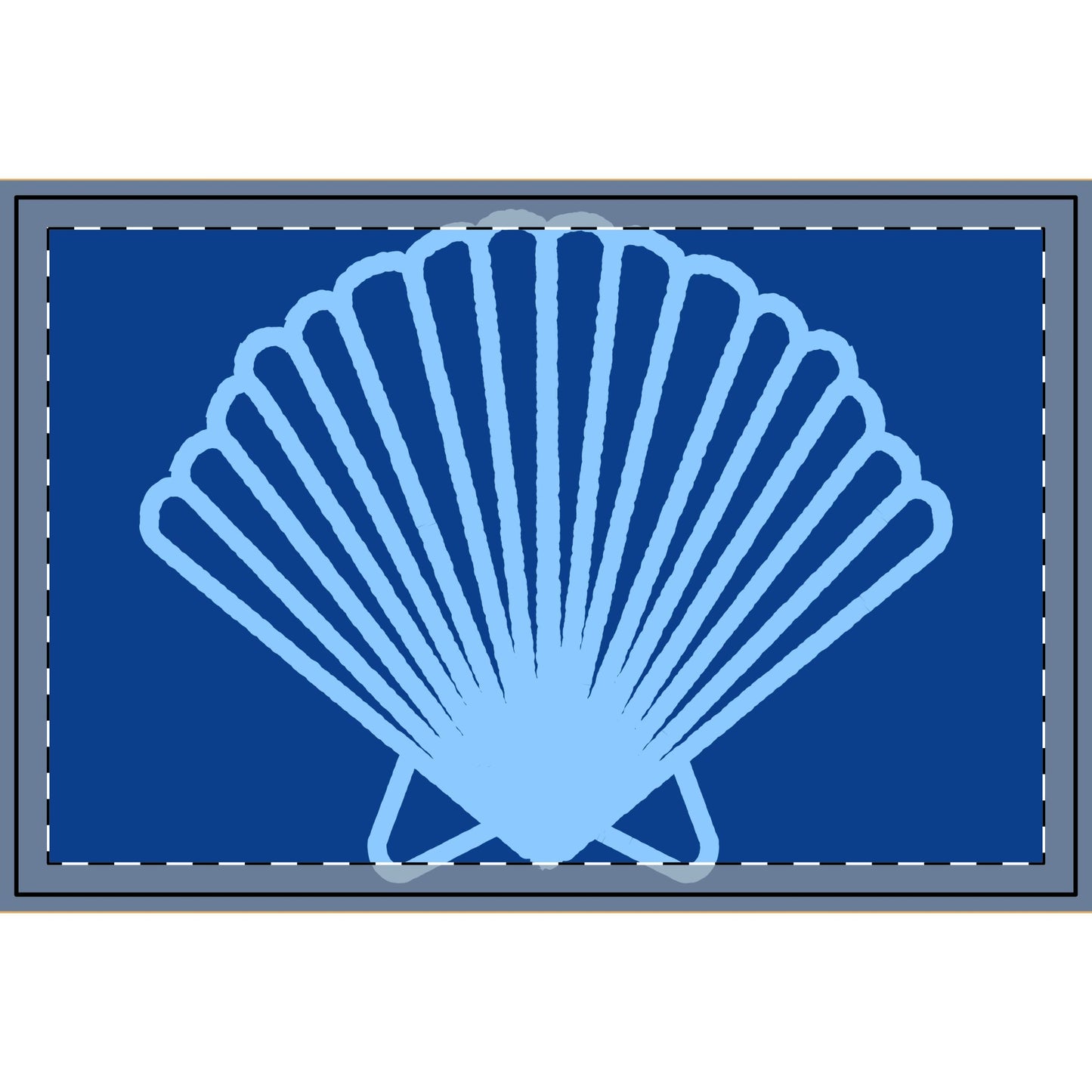 Shell Pattern Tray | Large Serving Tray, Coastal Beach Decor