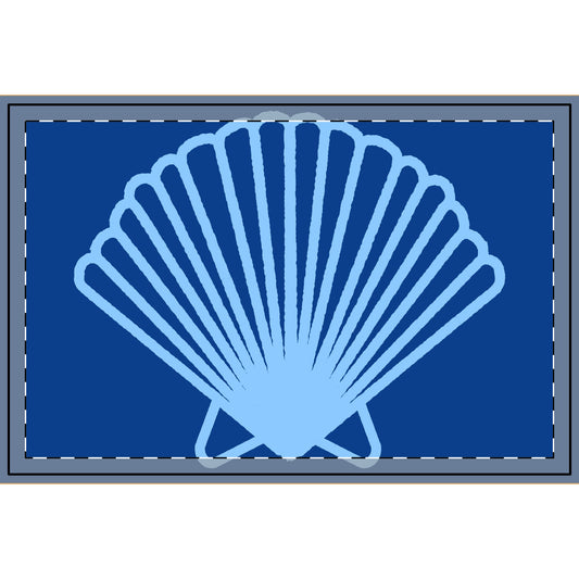 Shell Pattern Tray | Large Serving Tray, Coastal Beach Decor
