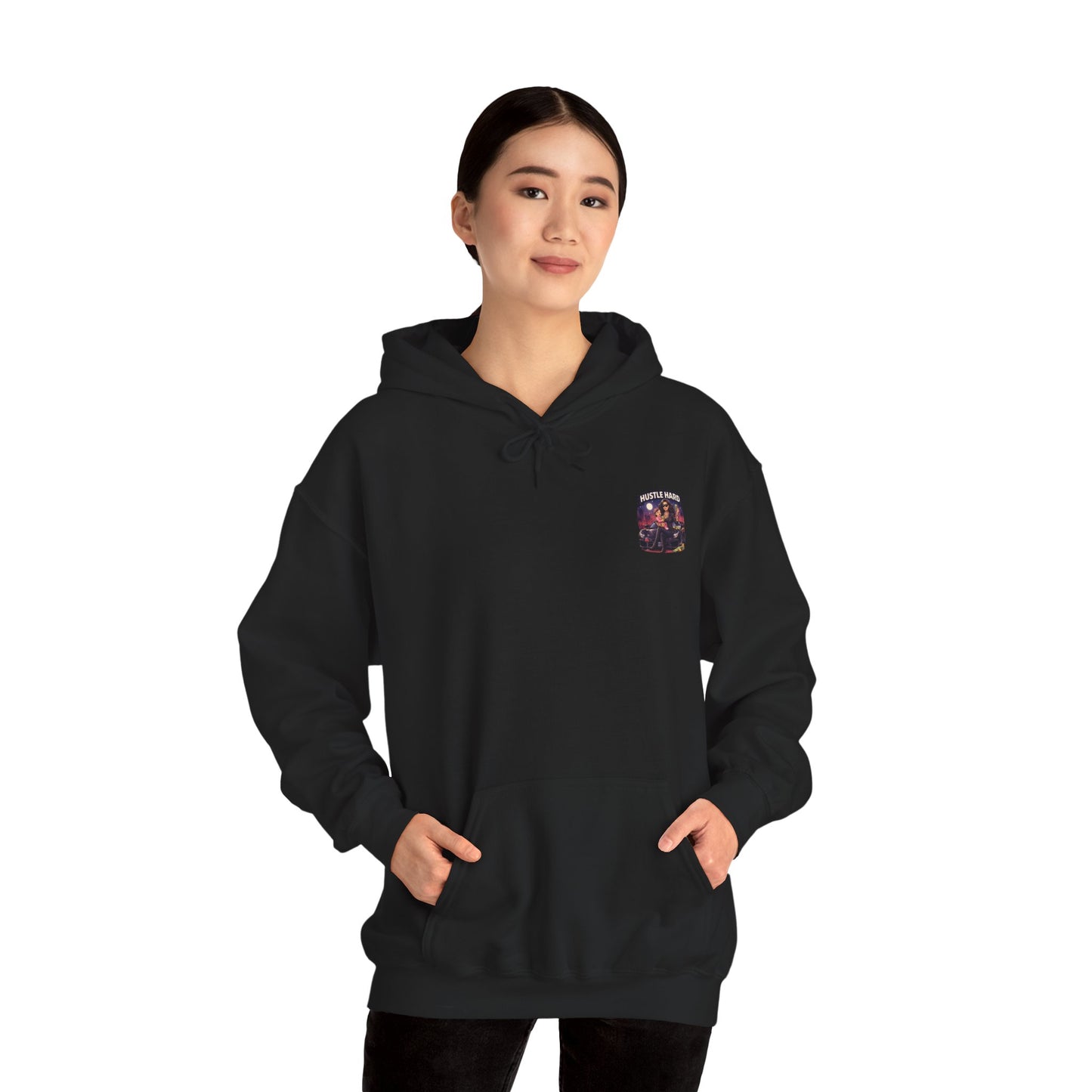 Hustle Hard Hoodie — Motivational Hooded Sweatshirt for Hustler moms
