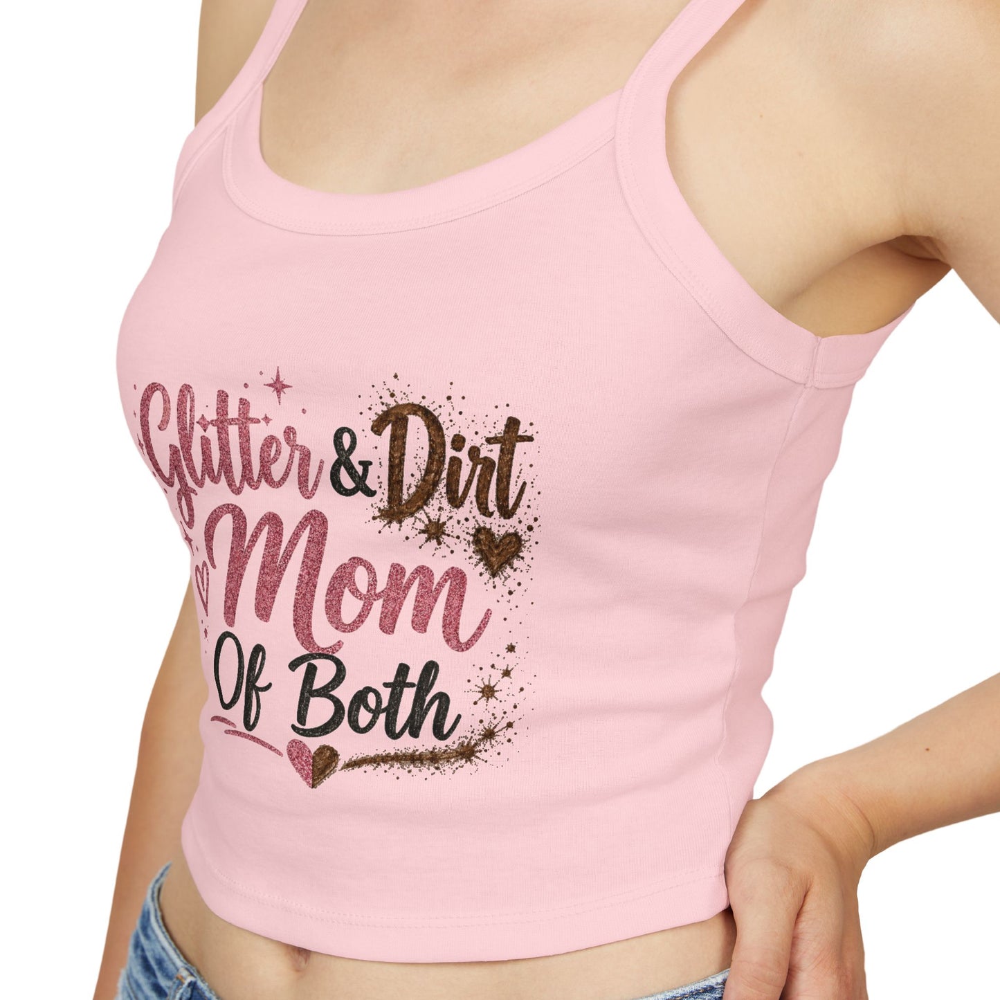 Glitter and Dirt Mom of Both Tank Top | Mom Life Graphic