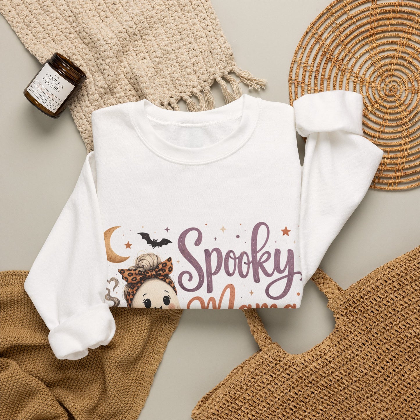 Spooky Mama Sweatshirt — Halloween Mom Crewneck