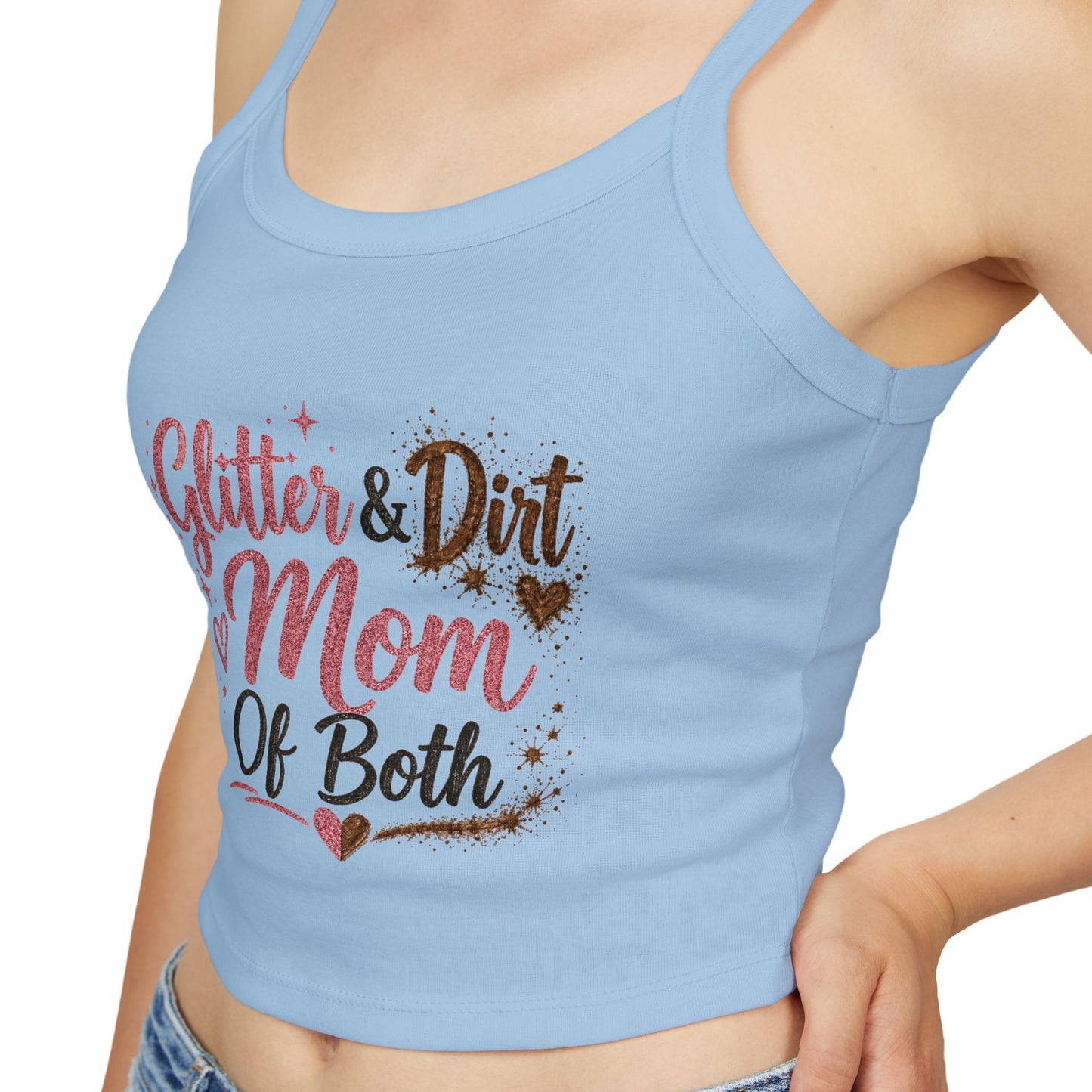 Glitter and Dirt Mom of Both Tank Top | Mom Life Graphic