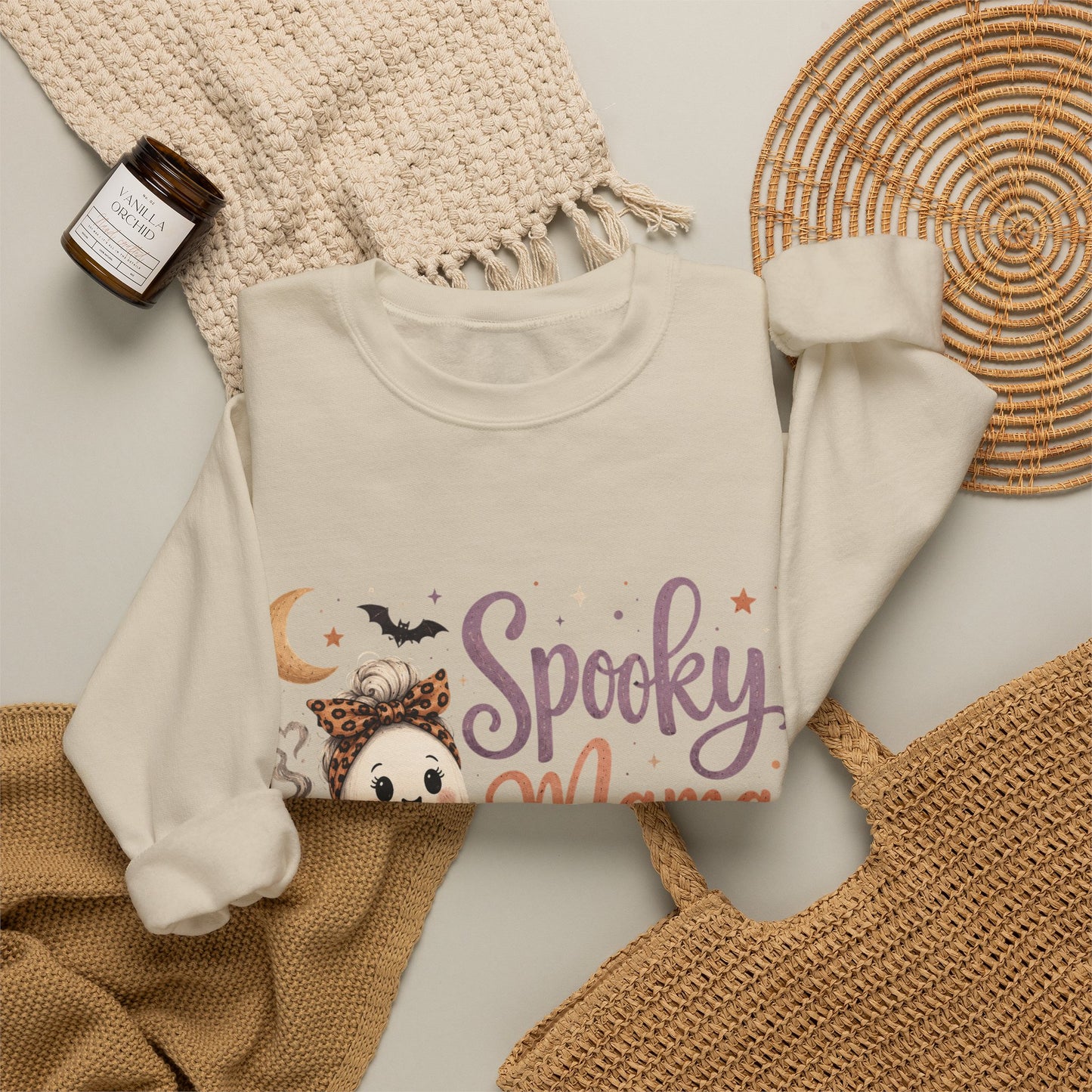 Spooky Mama Sweatshirt — Halloween Mom Crewneck
