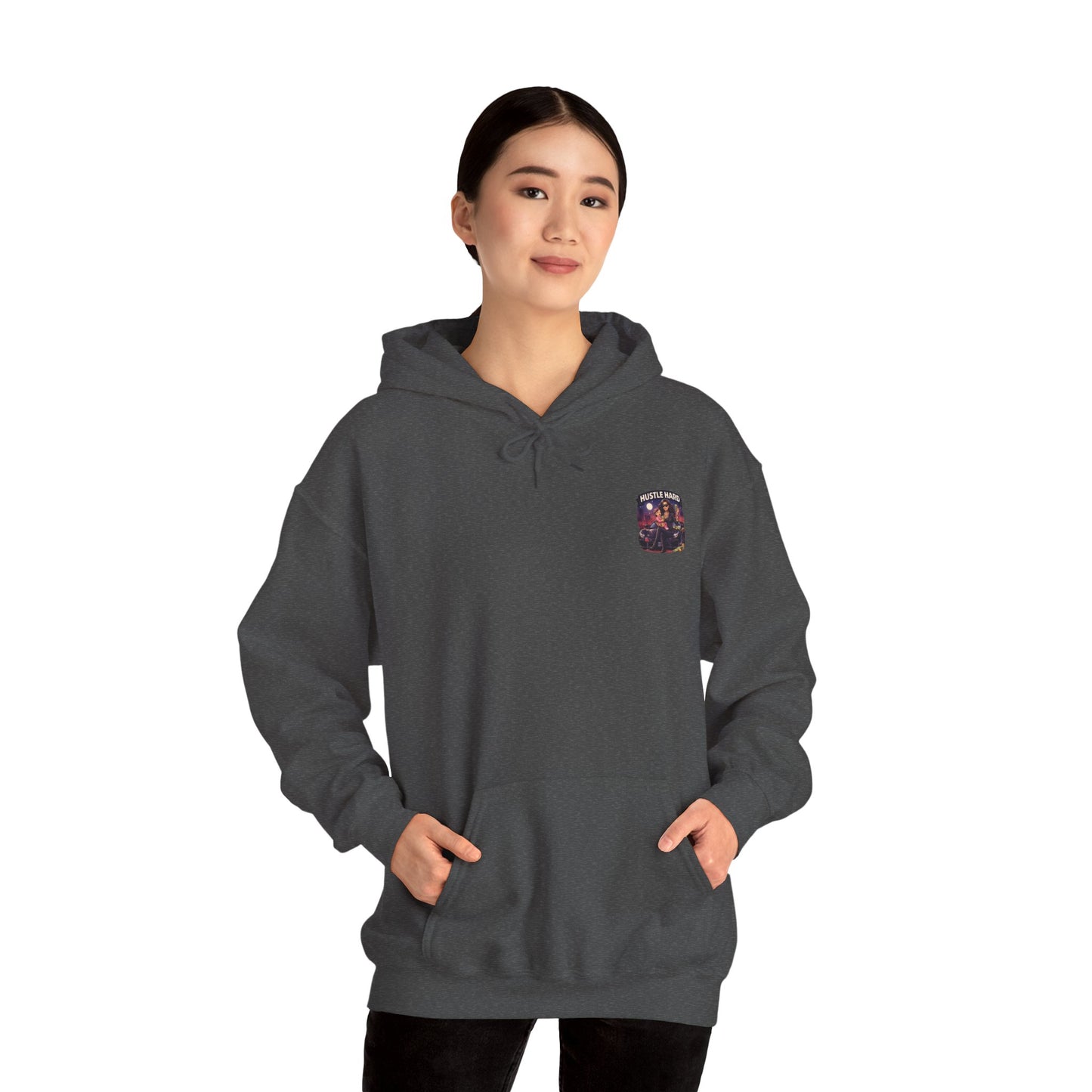 Hustle Hard Hoodie — Motivational Hooded Sweatshirt for Hustler moms