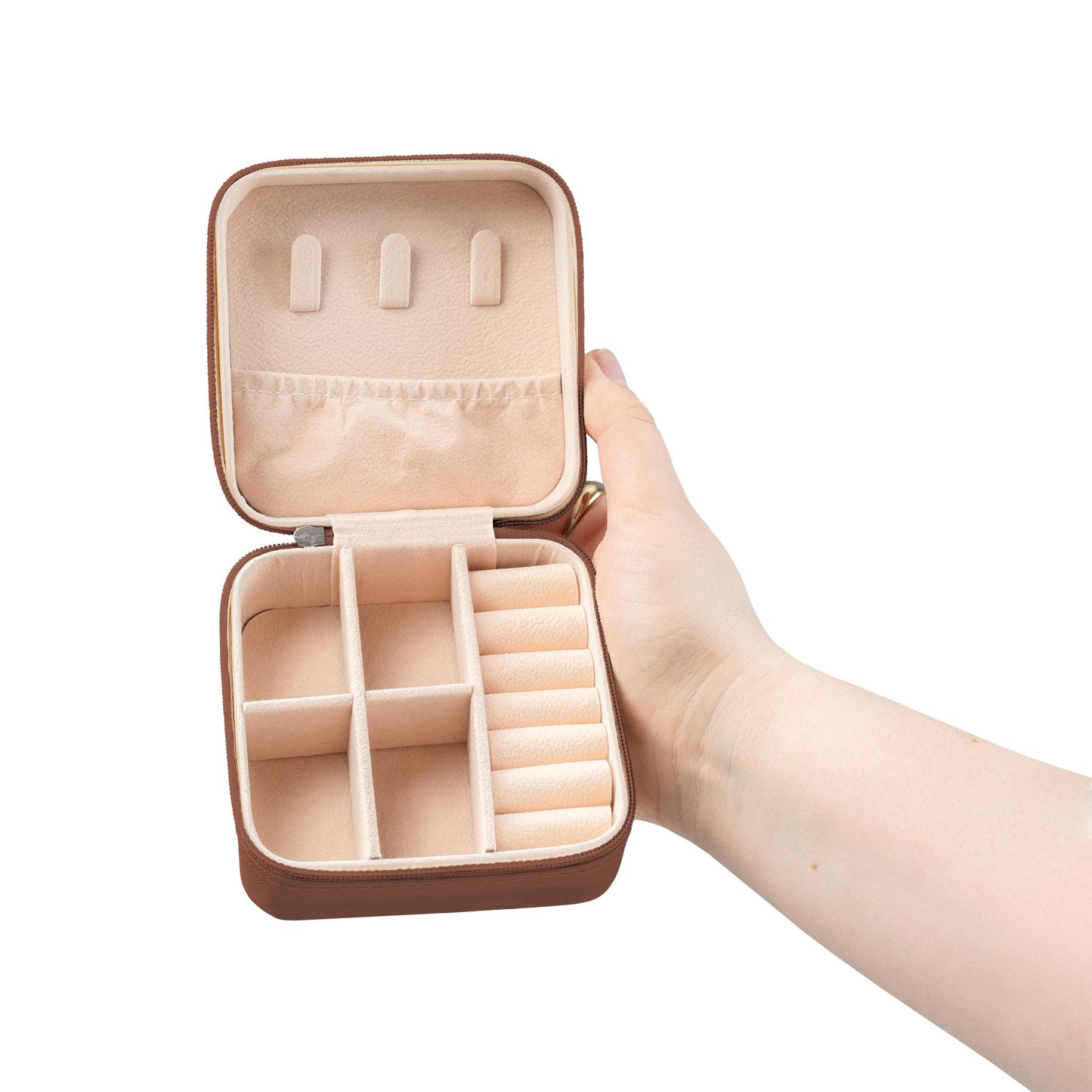 Love heart travel jewelry case | compact jewelry travel case, earring ring organizer