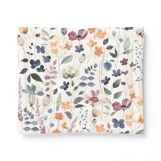 Floral Watercolor Cotton Comforter - Pastel Wildflower Bedding
