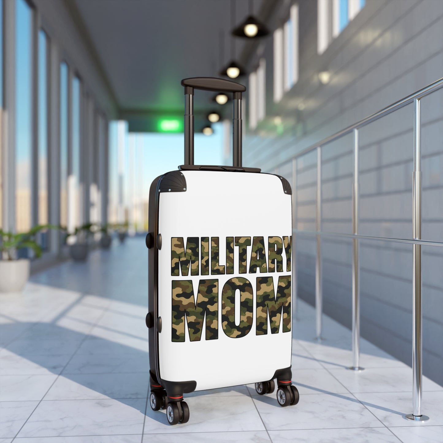 Military Mom Suitcase – Camo Print Carry-On Travel Luggage for Military Families
