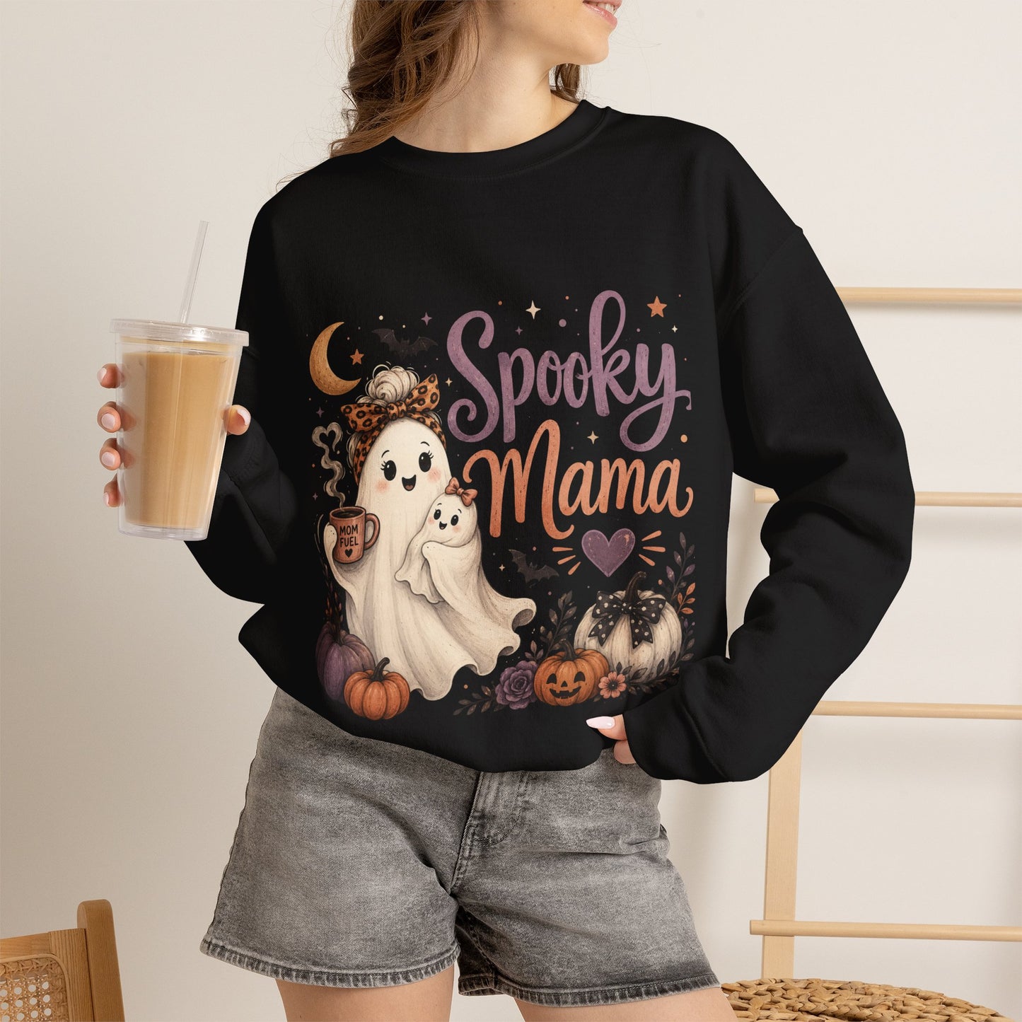 Spooky Mama Sweatshirt — Halloween Mom Crewneck