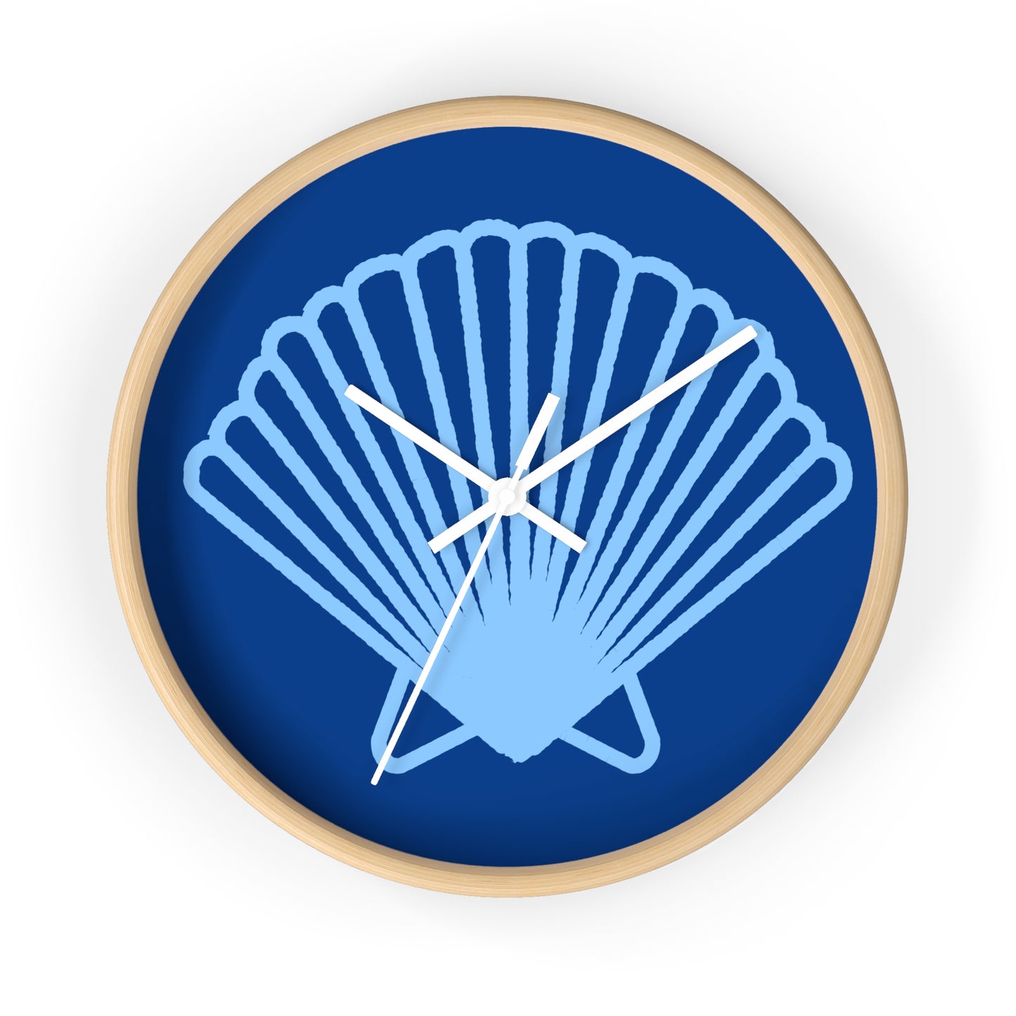 Shell Wall Clock — Coastal Seashell Decorative Wall Clock