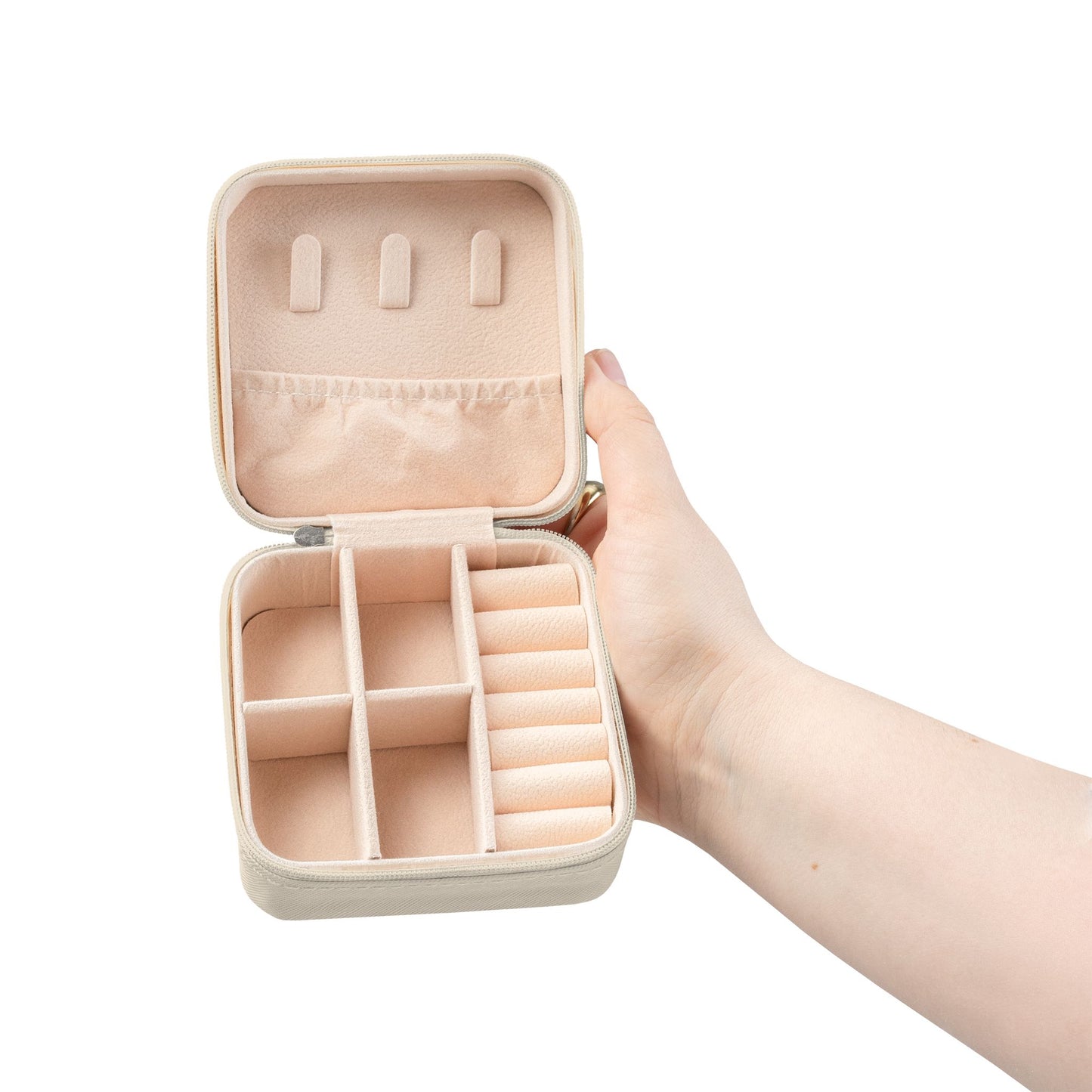Love heart travel jewelry case | compact jewelry travel case, earring ring organizer