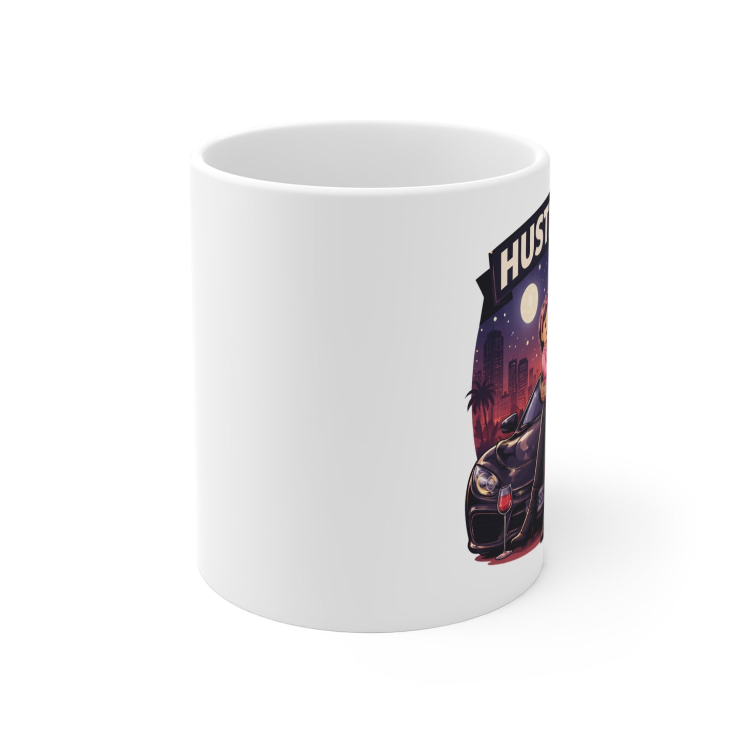 Hustle Hard 11oz Mug — Motivational Coffee Cup for Entrepreneurs & Busy Professionals