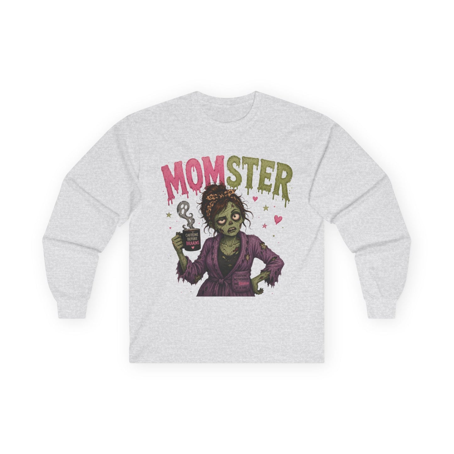 Momster Long Sleeve Tee — Funny Halloween Mom Shirt