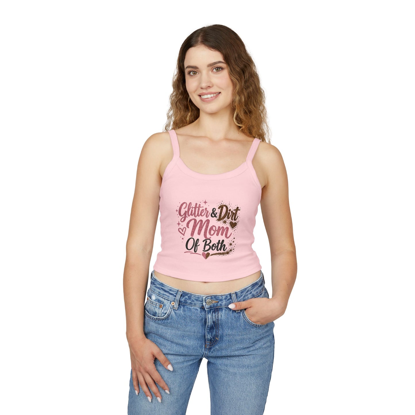 Glitter and Dirt Mom of Both Tank Top | Mom Life Graphic