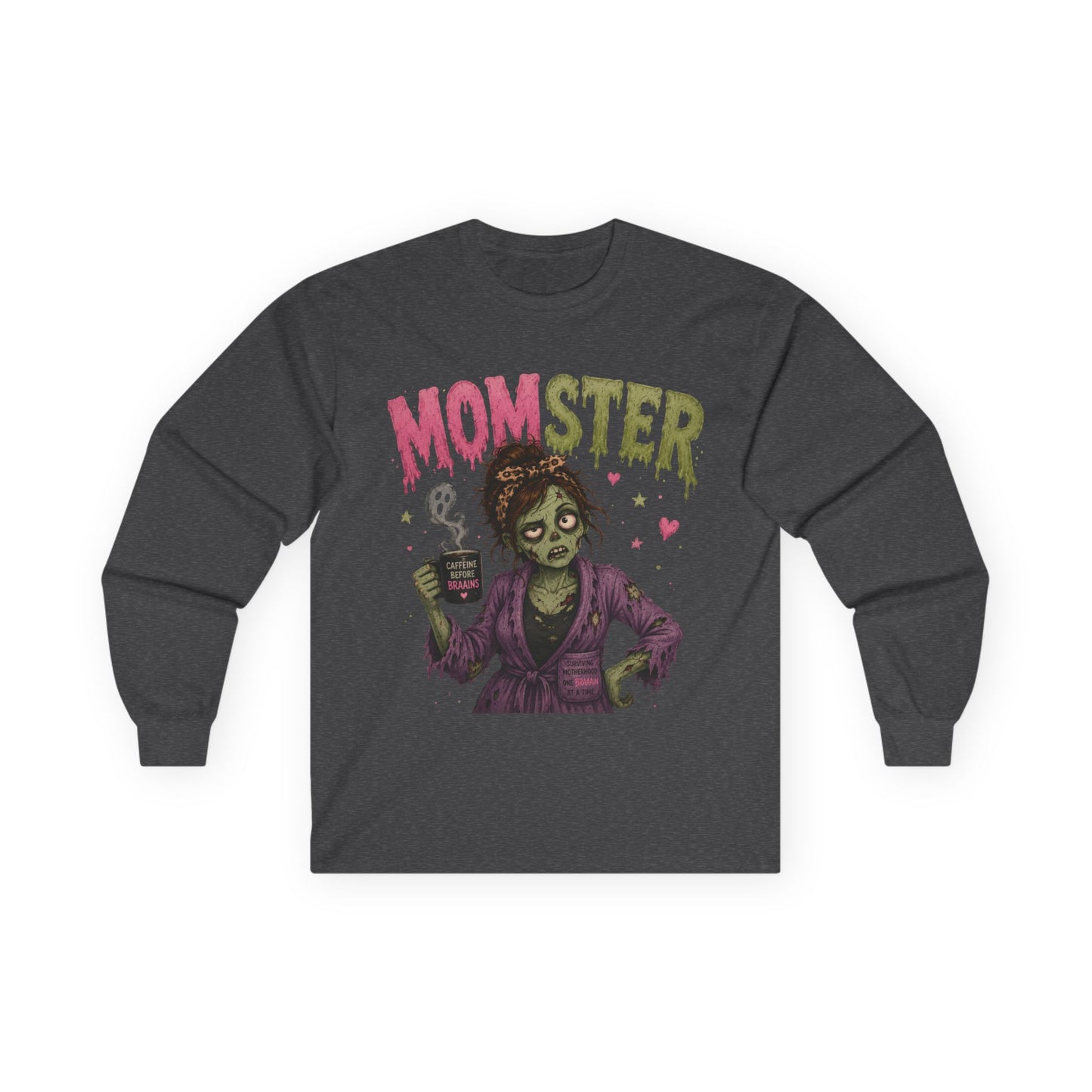Momster Long Sleeve Tee — Funny Halloween Mom Shirt