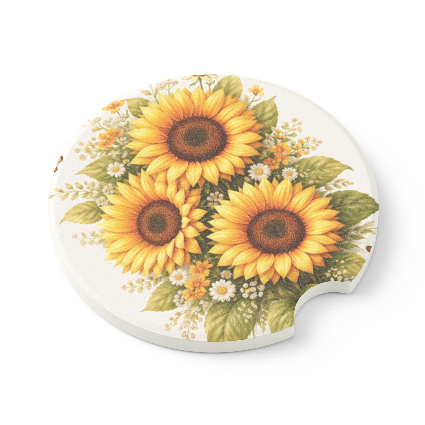 Sunflower Soapstone Car Coaster