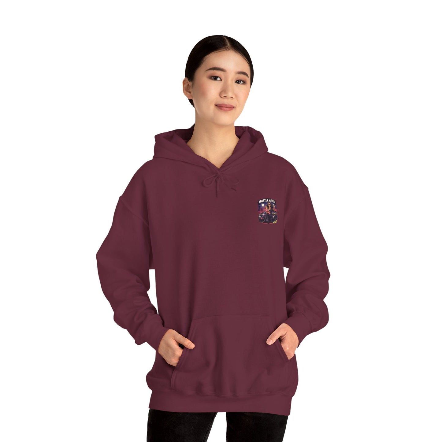 Hustle Hard Hoodie — Motivational Hooded Sweatshirt for Hustler moms