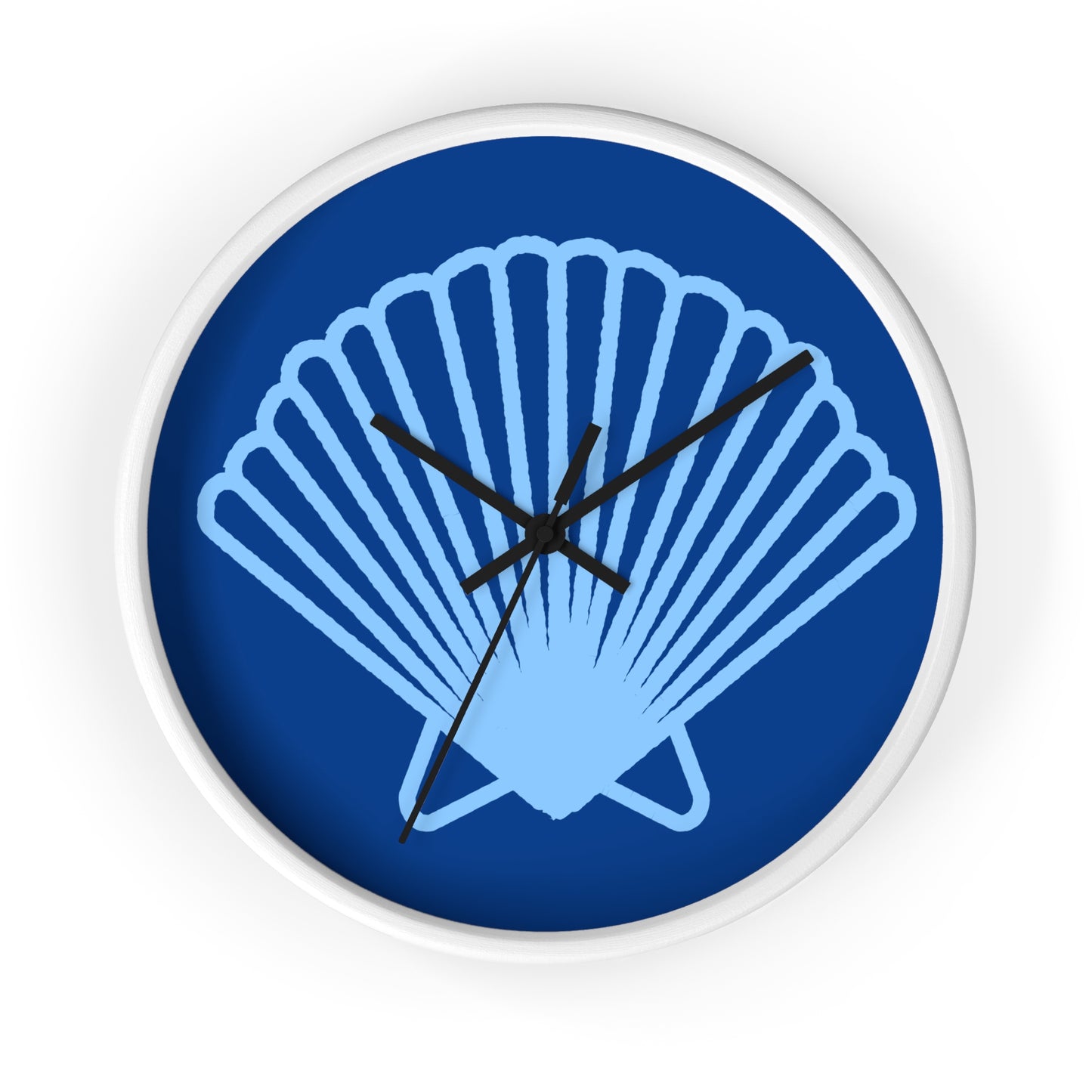 Shell Wall Clock — Coastal Seashell Decorative Wall Clock