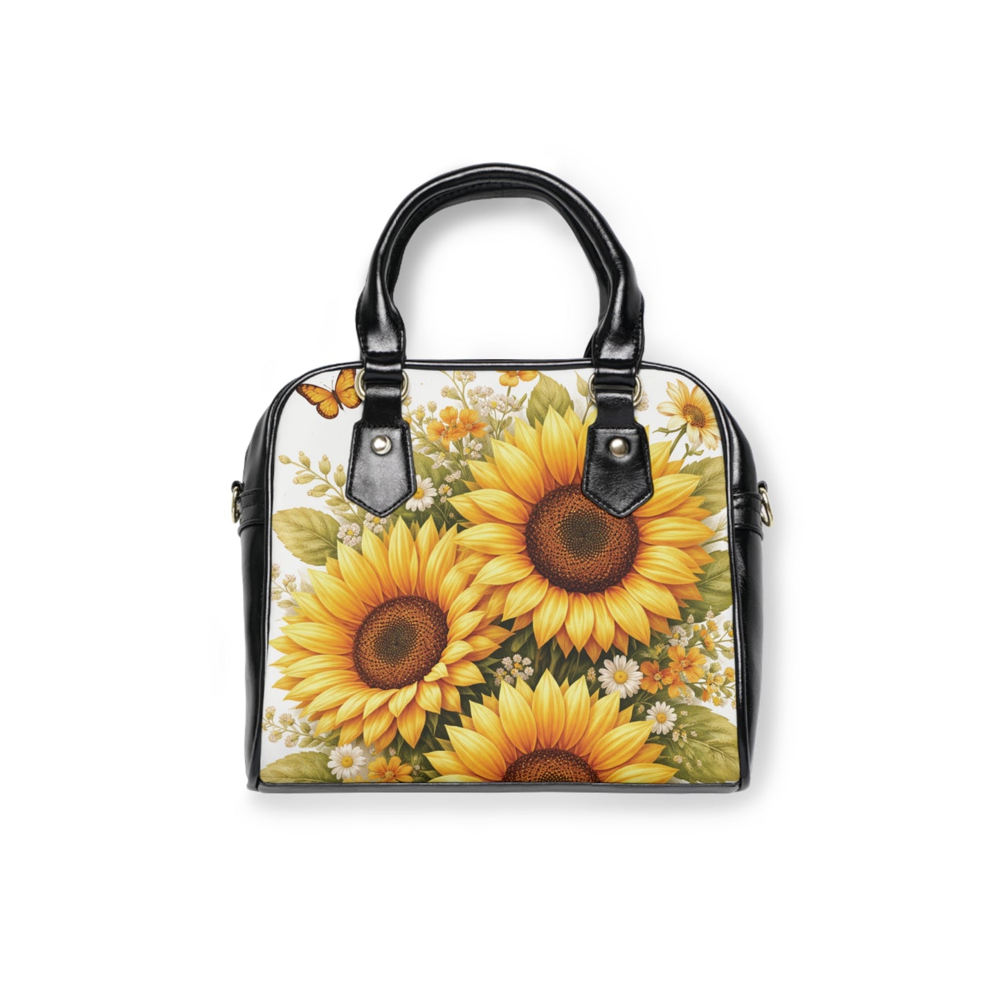 Sunflower Shoulder Handbag — Bright Floral Tote Purse for Spring & Summer