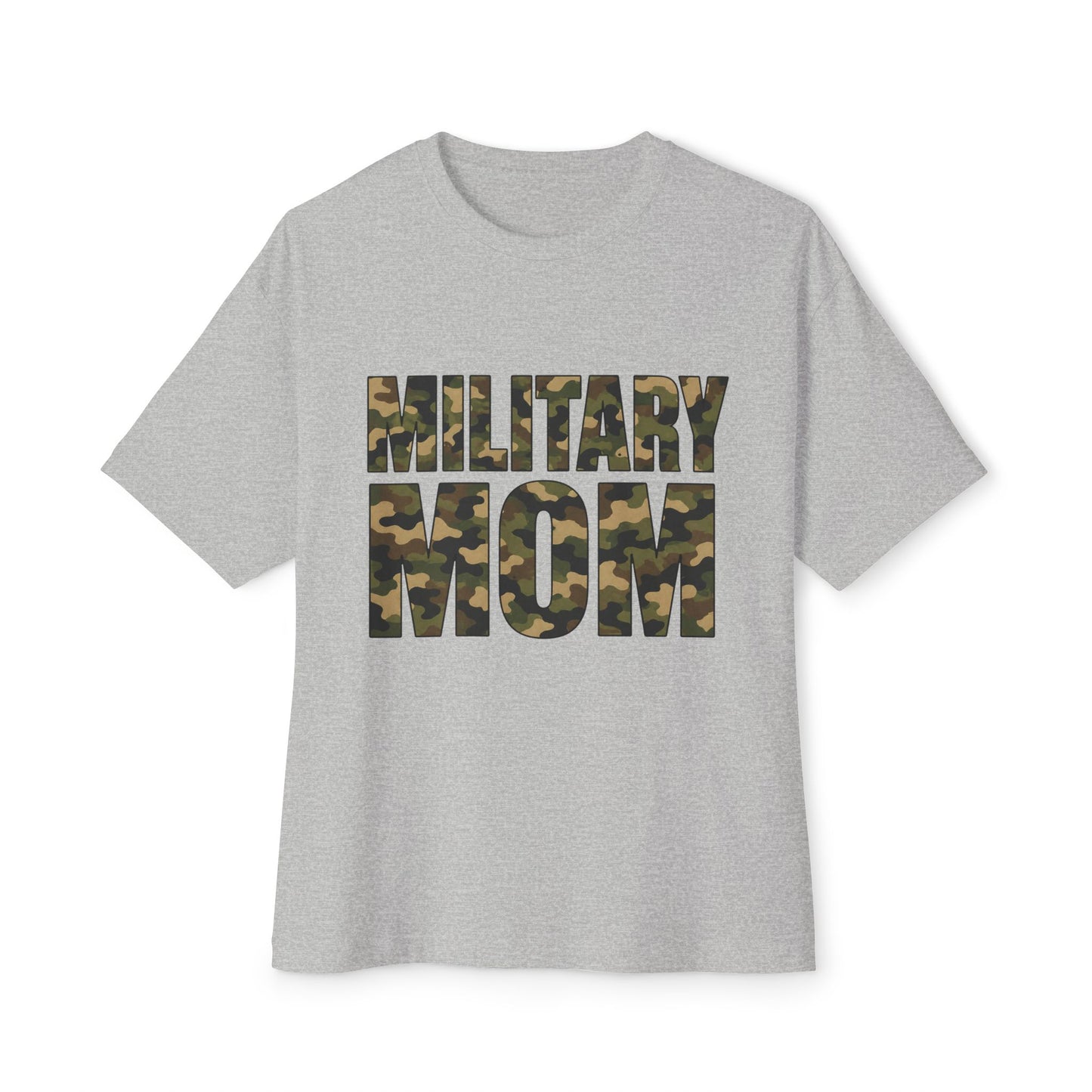 Military Mom T‑Shirt — Unisex Oversized Boxy Tee