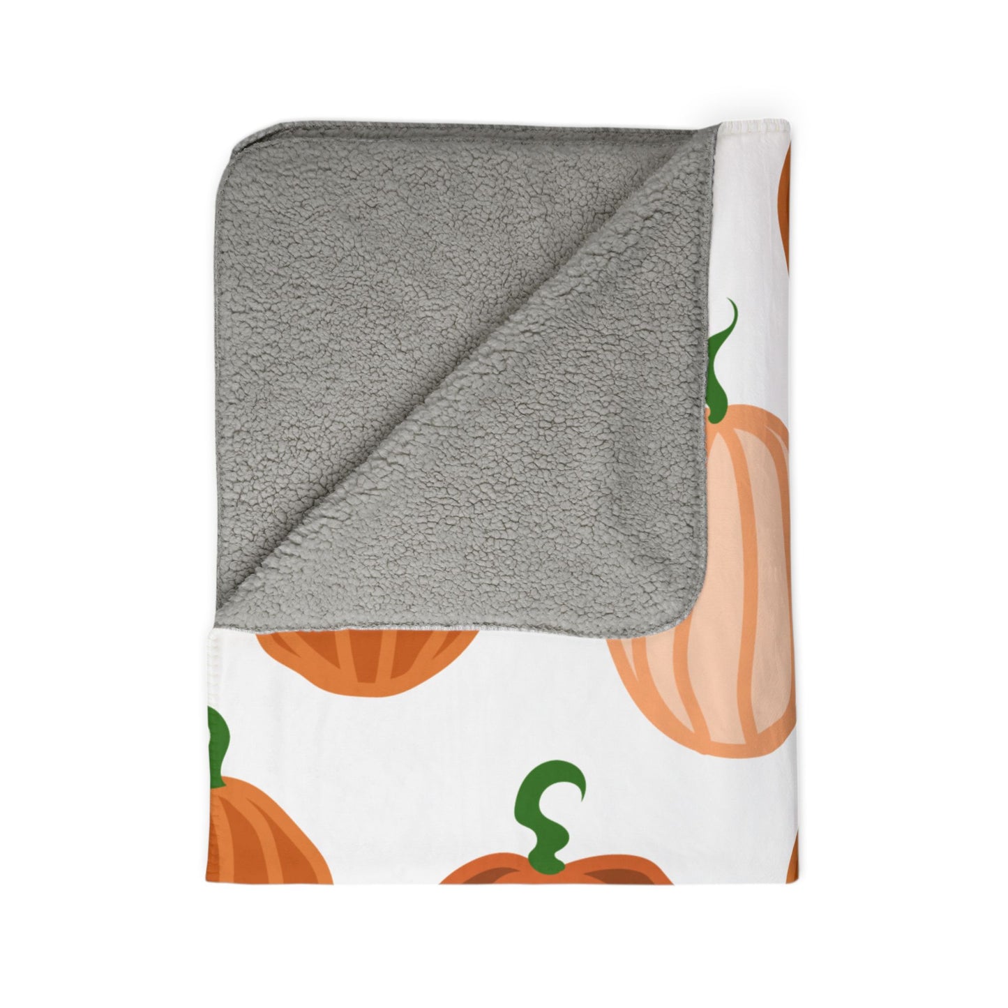 Pumpkin Fleece Sherpa Blanket