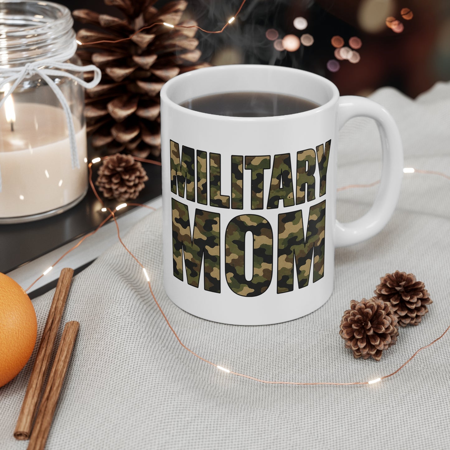 Military Mom Mug — 11oz Ceramic Coffee Cup