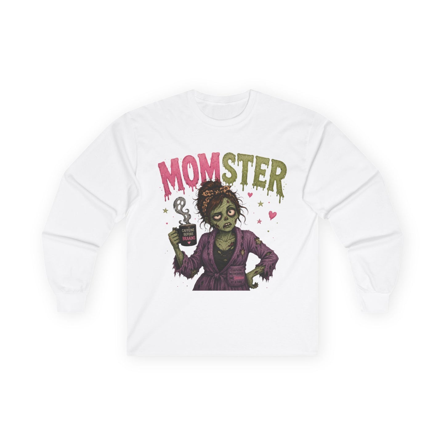 Momster Long Sleeve Tee — Funny Halloween Mom Shirt