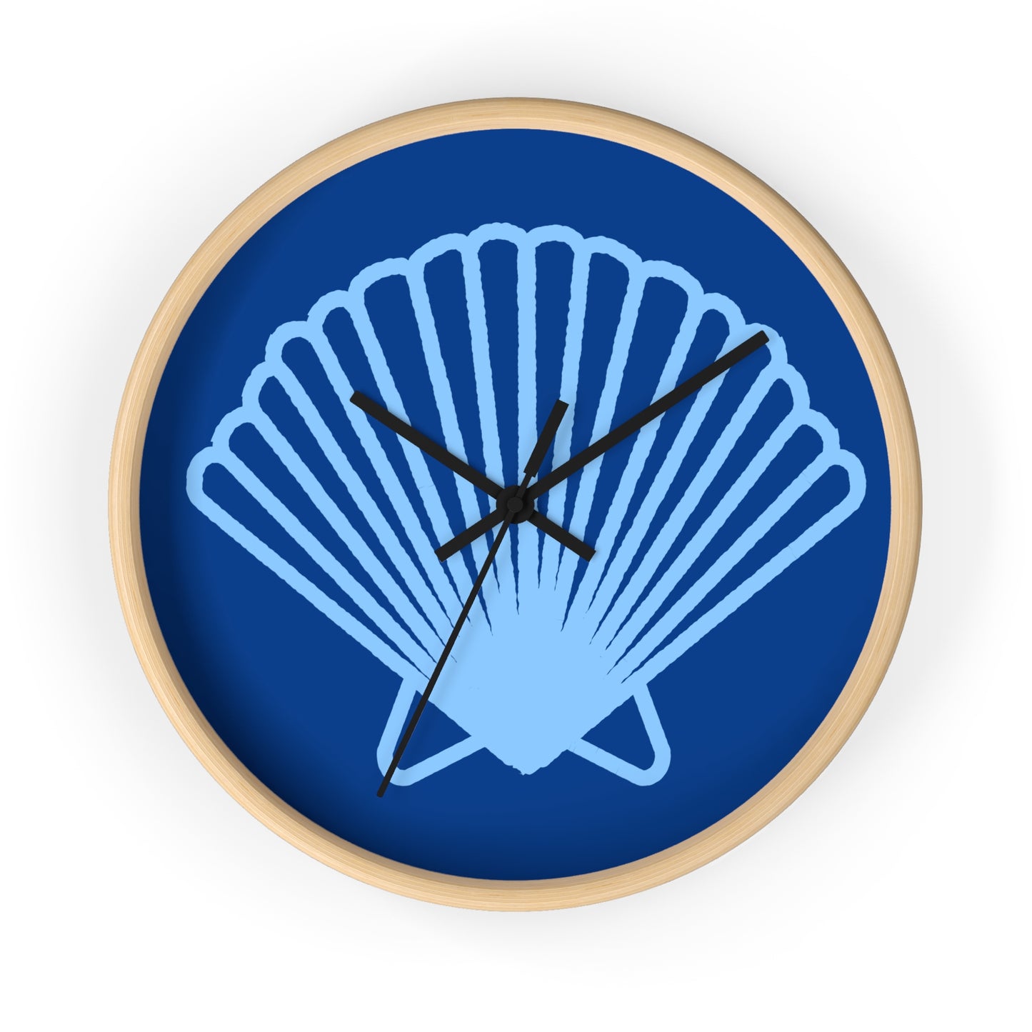 Shell Wall Clock — Coastal Seashell Decorative Wall Clock