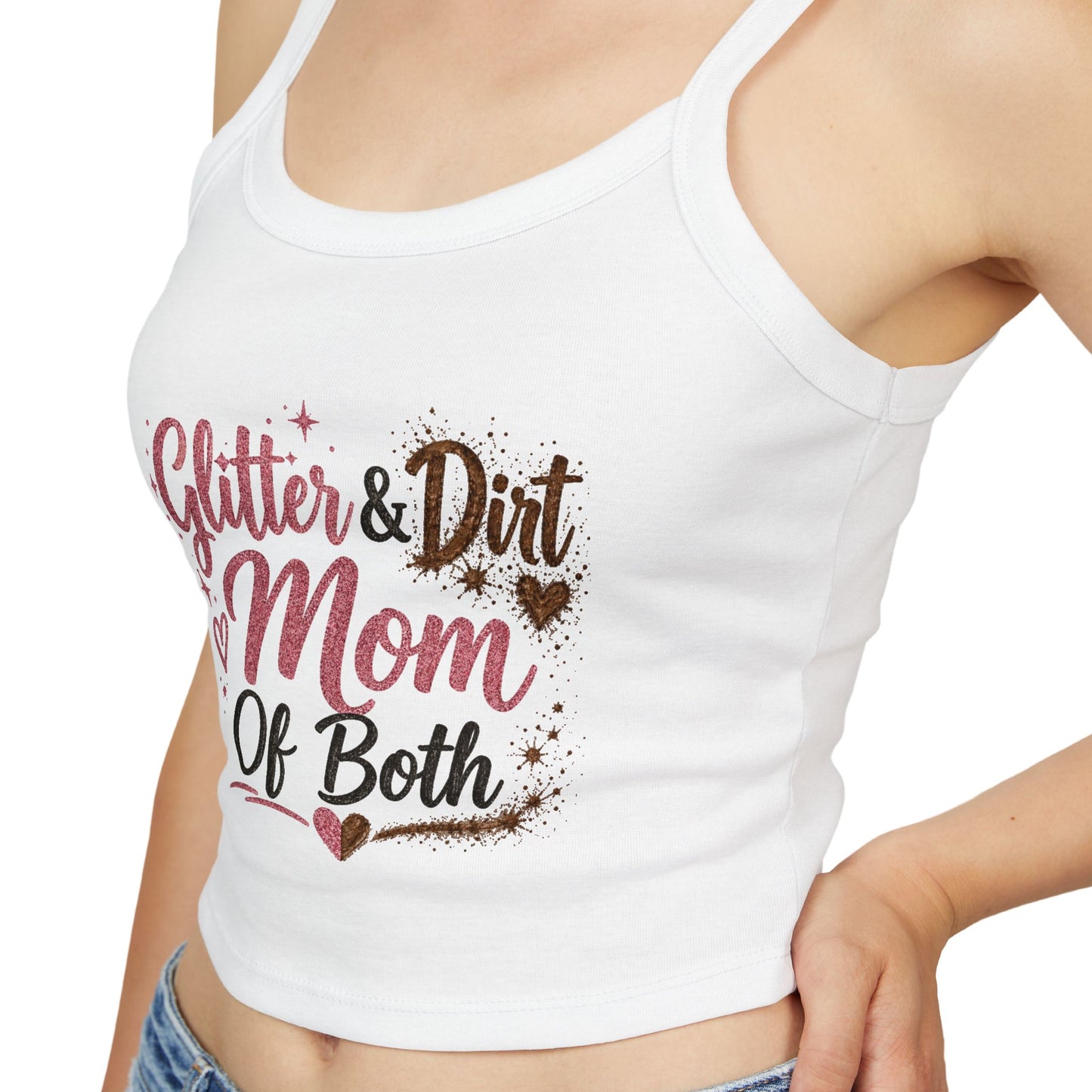 Glitter and Dirt Mom of Both Tank Top | Mom Life Graphic