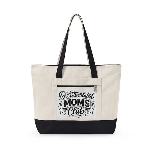 Overstimulated Moms Club Canvas Tote Bag